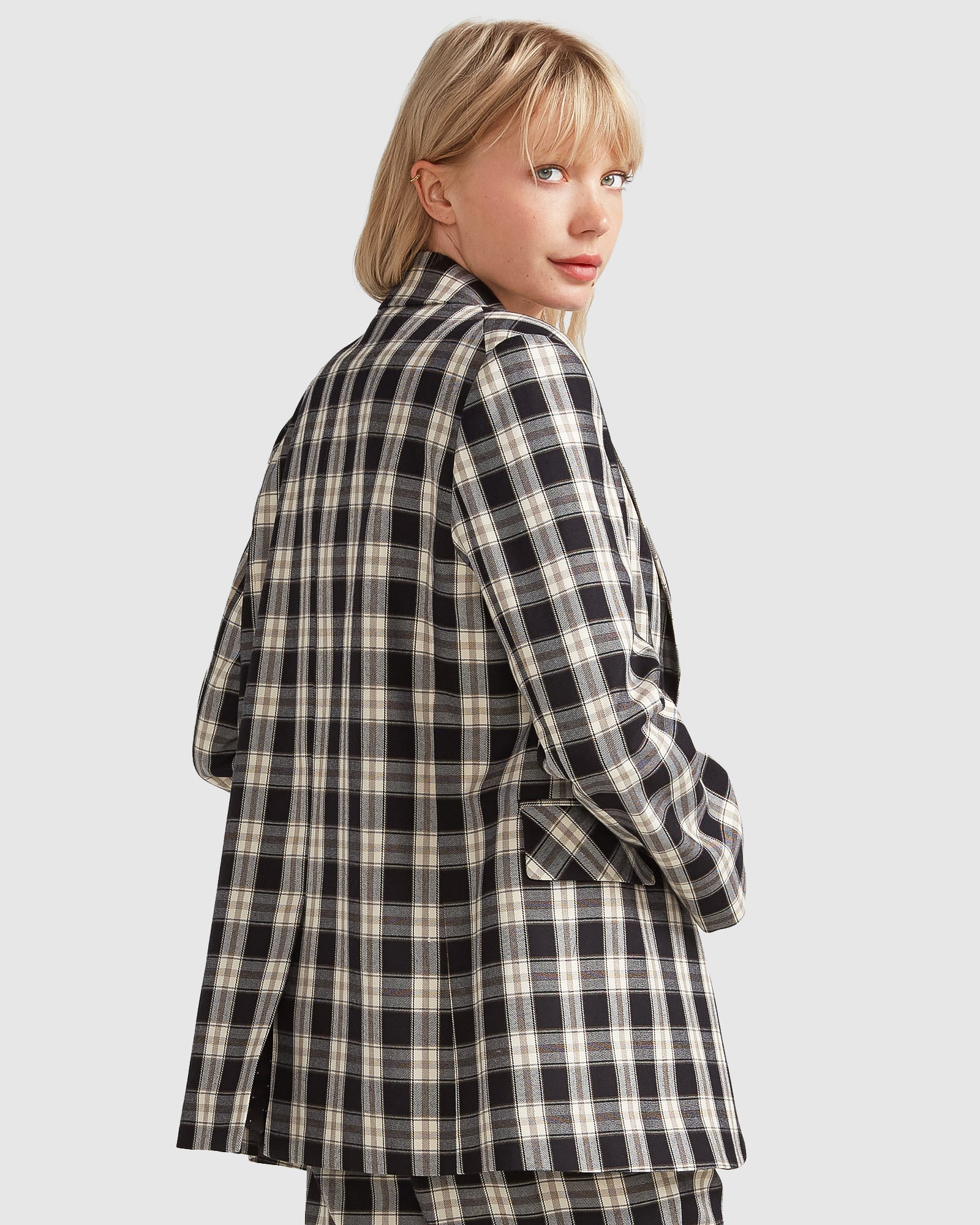 Belle & Bloom Love & Mercy Checked Blazer
