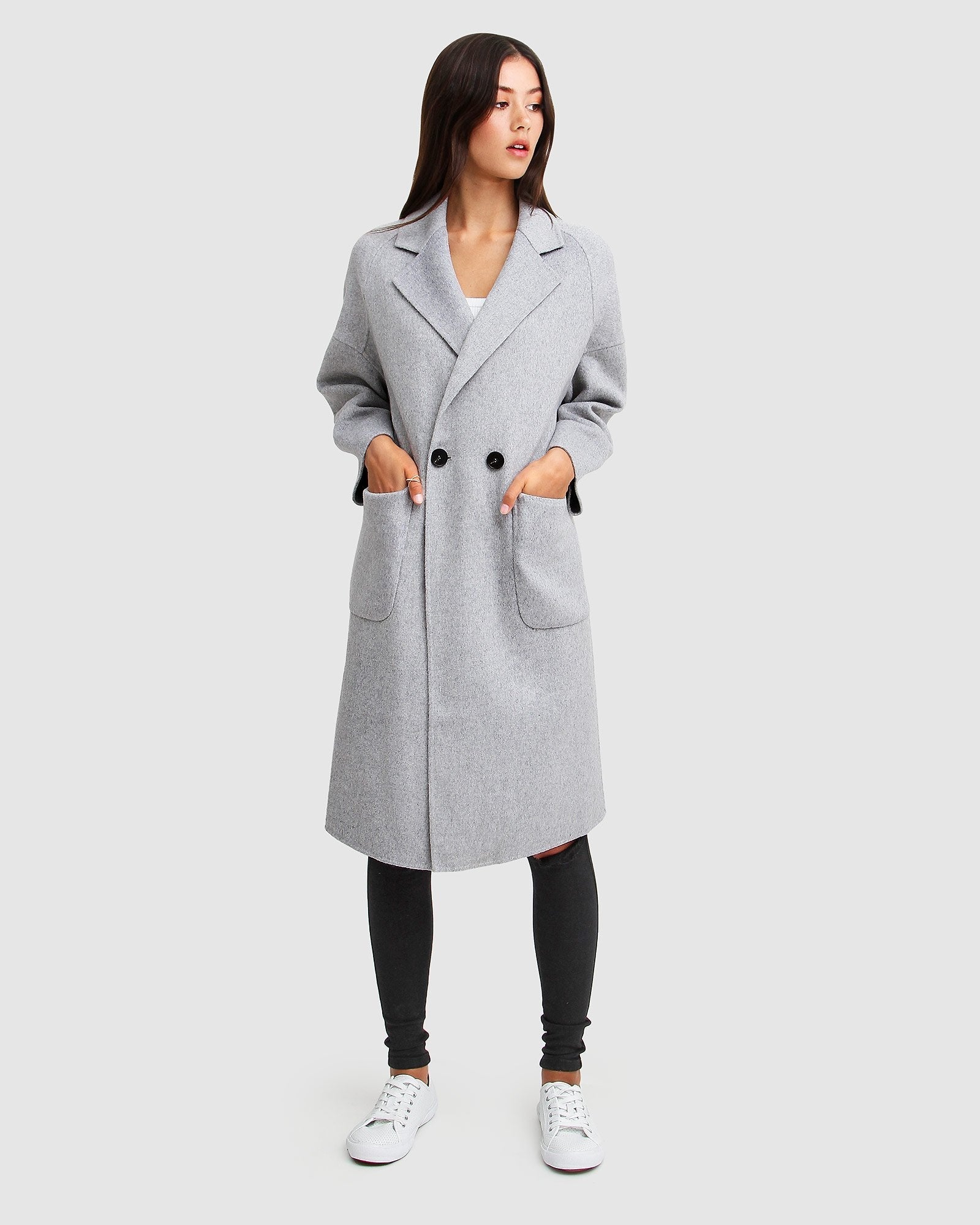 Belle & Bloom Publisher Double Breasted Wool Blend Coat
