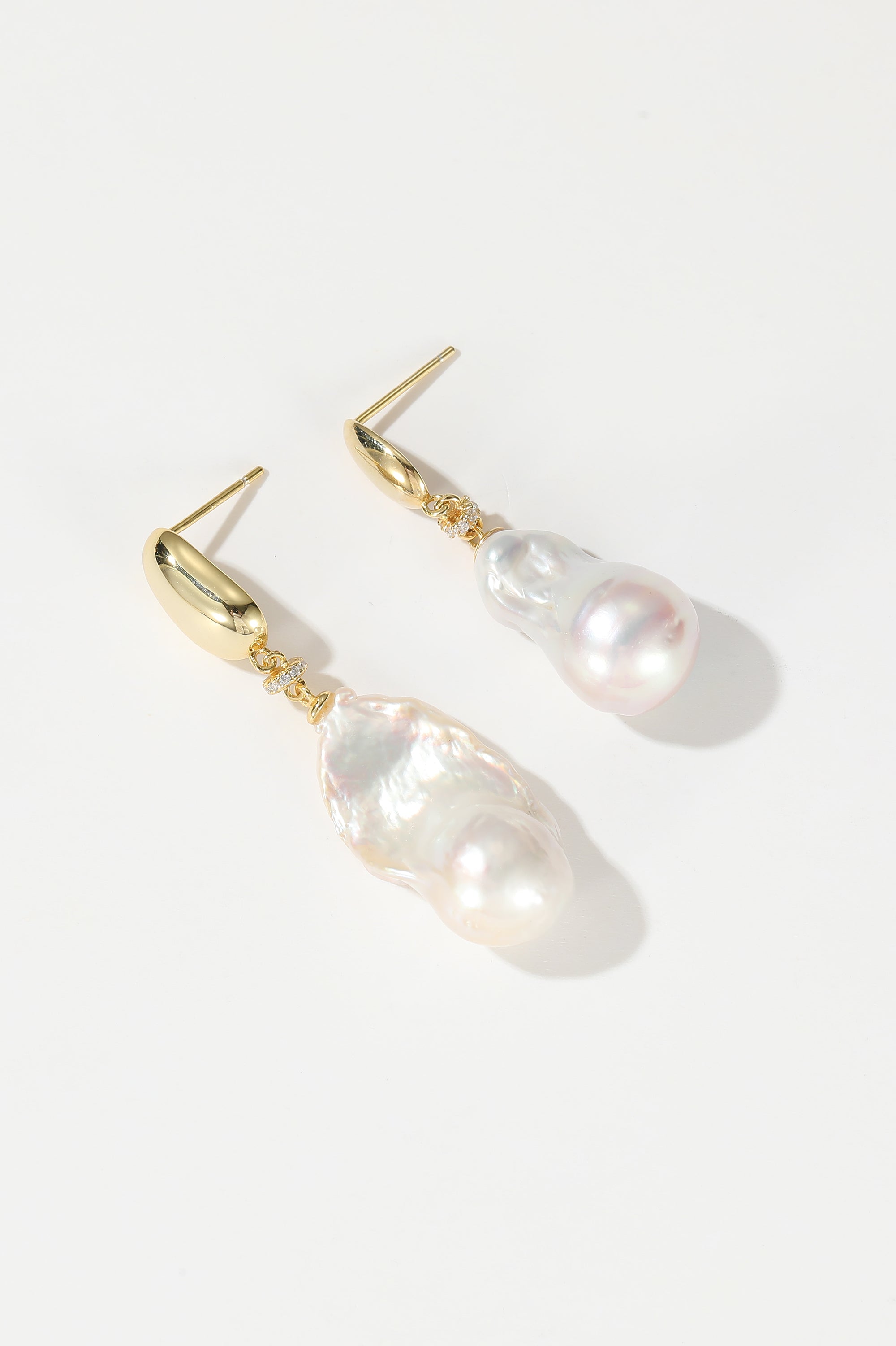 Classicharms-Doris Large Natural Baroque Pearl Drop Earrings
