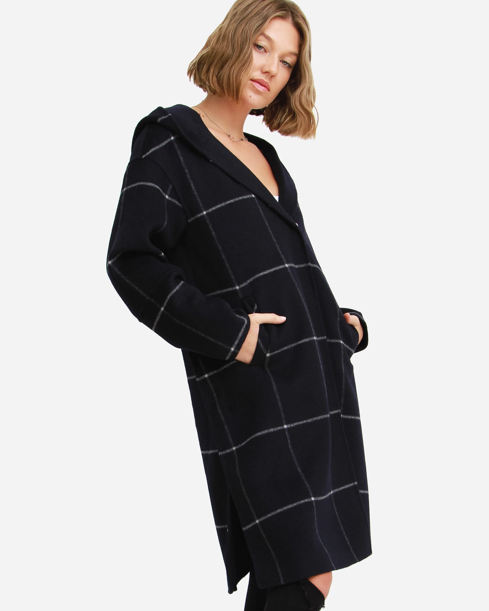 Belle & Bloom Walk This Way Wool Blend Oversized Coat