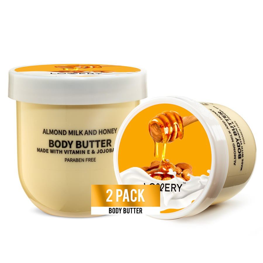 Lovery Almond Milk Whipped Body Butter, 2 Piece