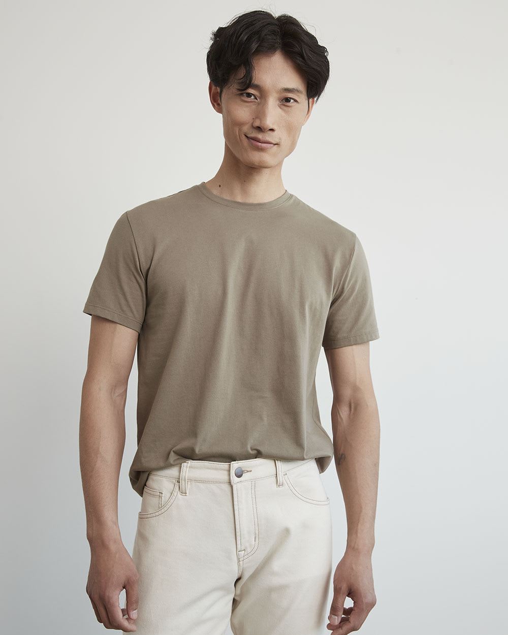 Short-Sleeve Crew-Neck Solid Tee