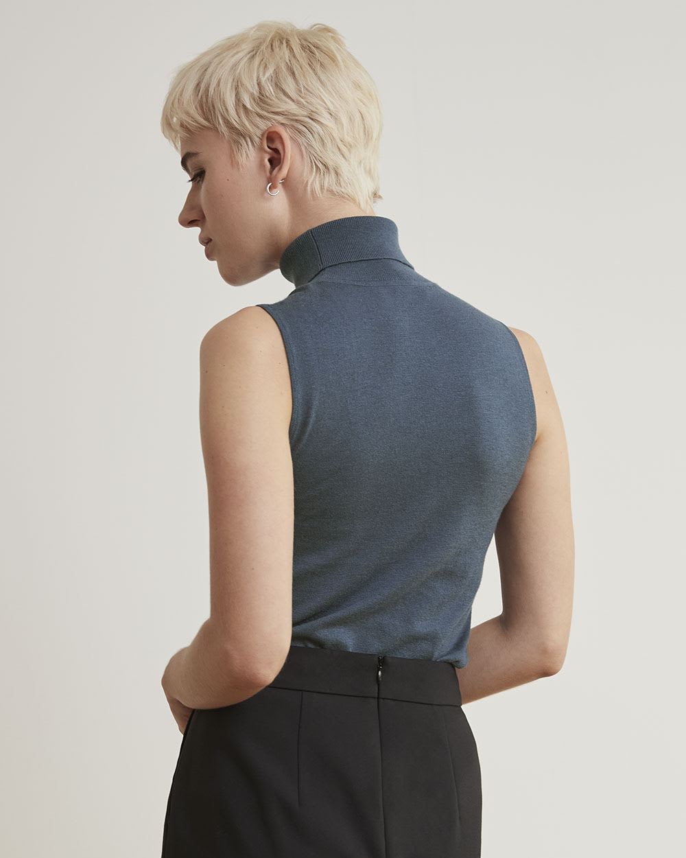 Sleeveless Turtleneck Sweater