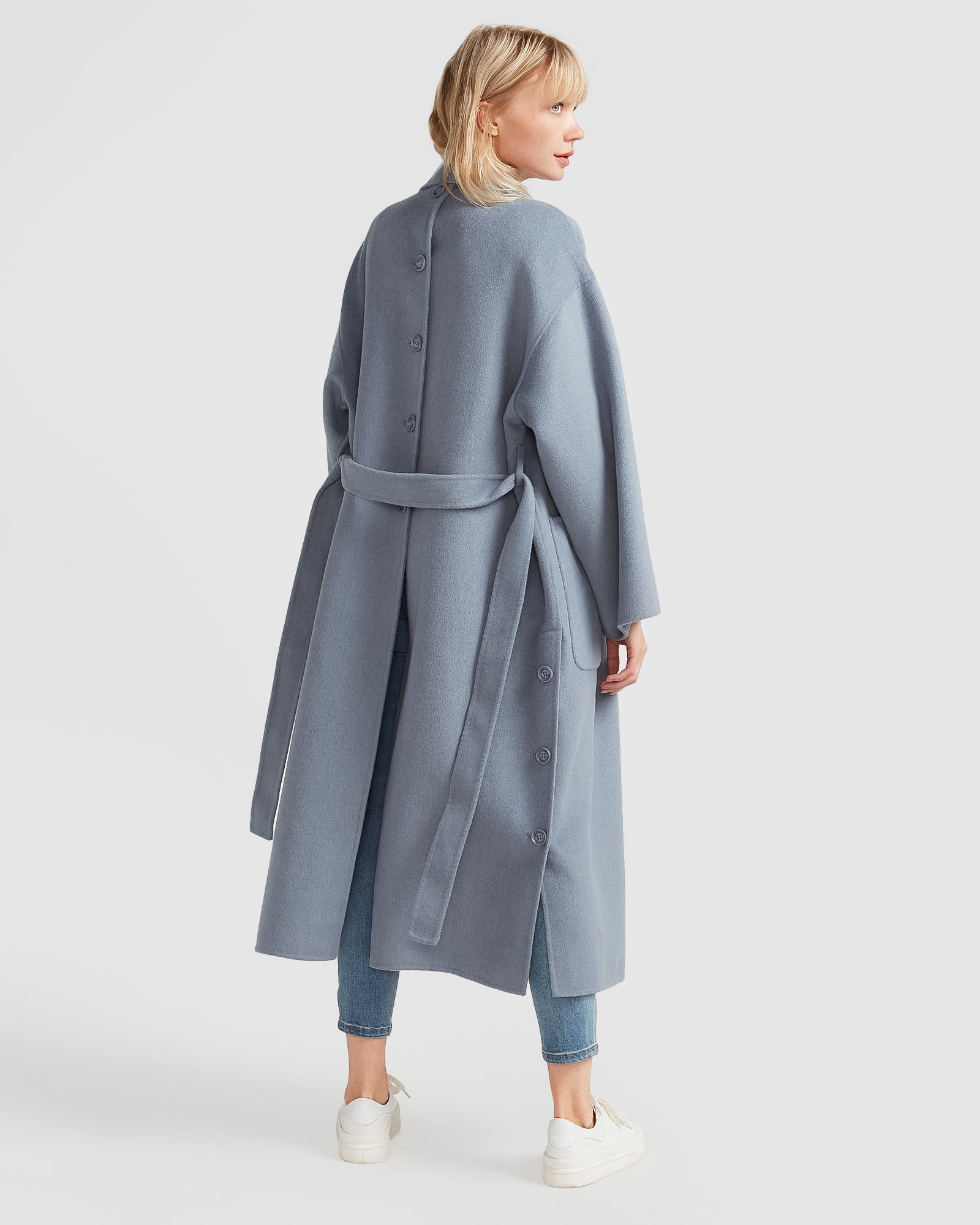 Belle & Bloom Wide Awake Split Hem Overcoat