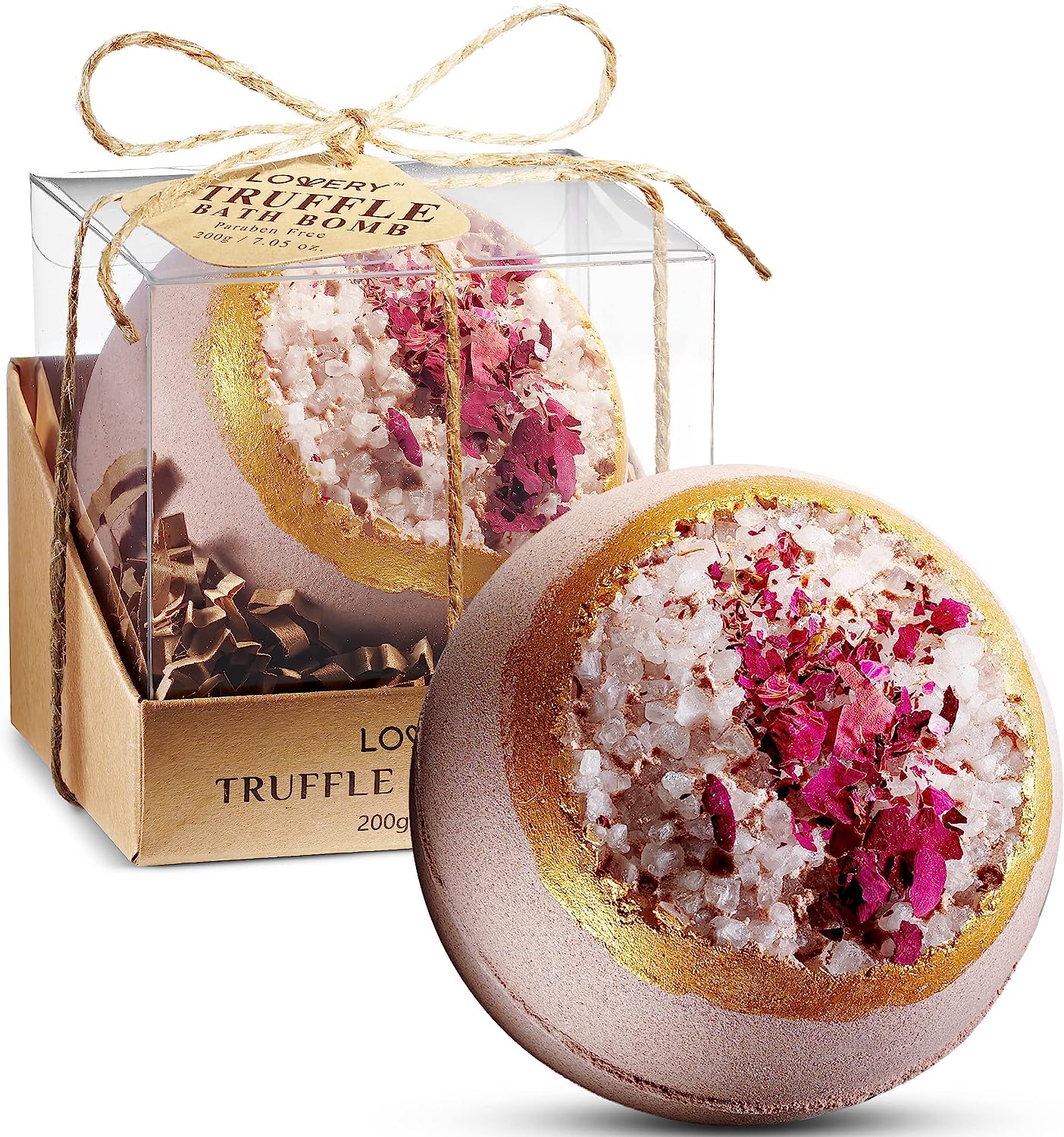 Lovery Truffle Handmade Bath Bomb, 7oz Body Care Bubble Spa Ball