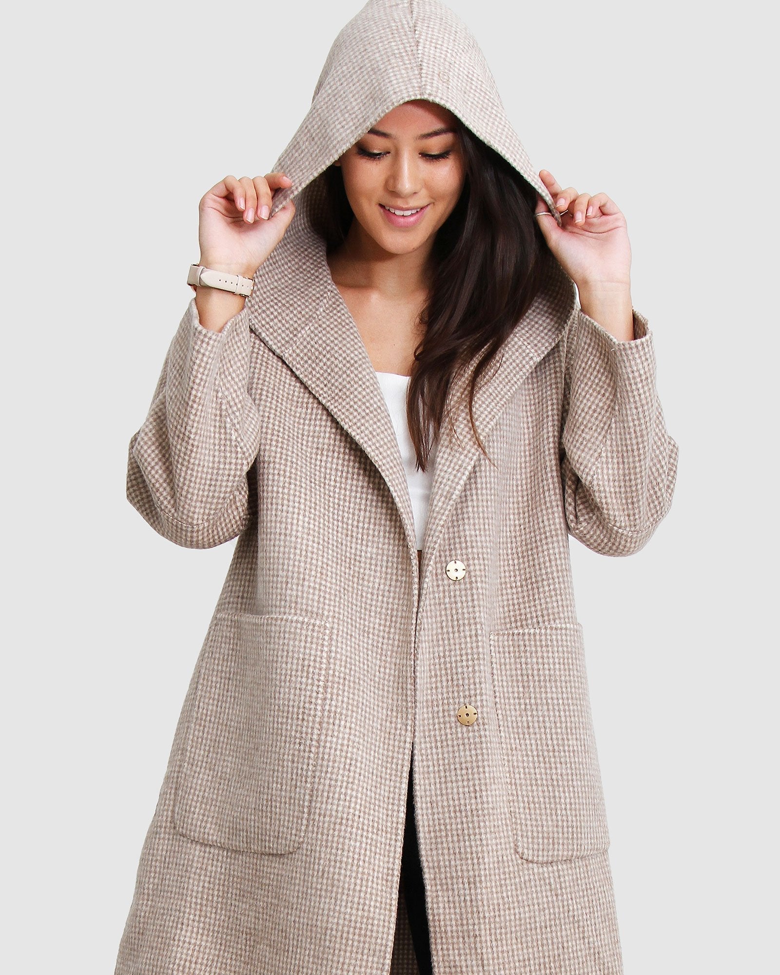 Belle & Bloom Walk This Way Wool Blend Oversized Coat