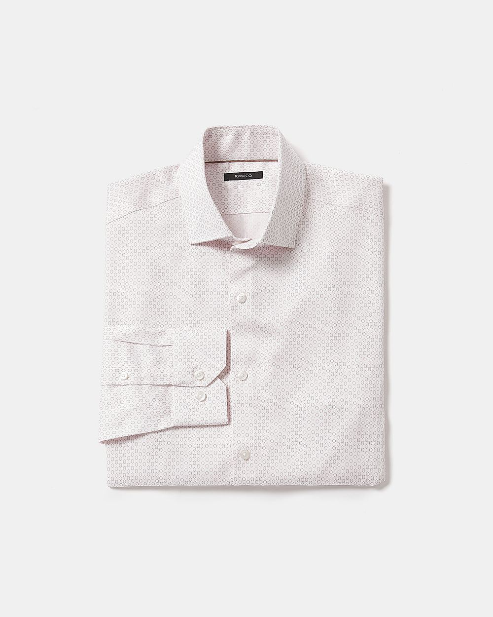 Slim-Fit Dress Shirt with Tiny Circles