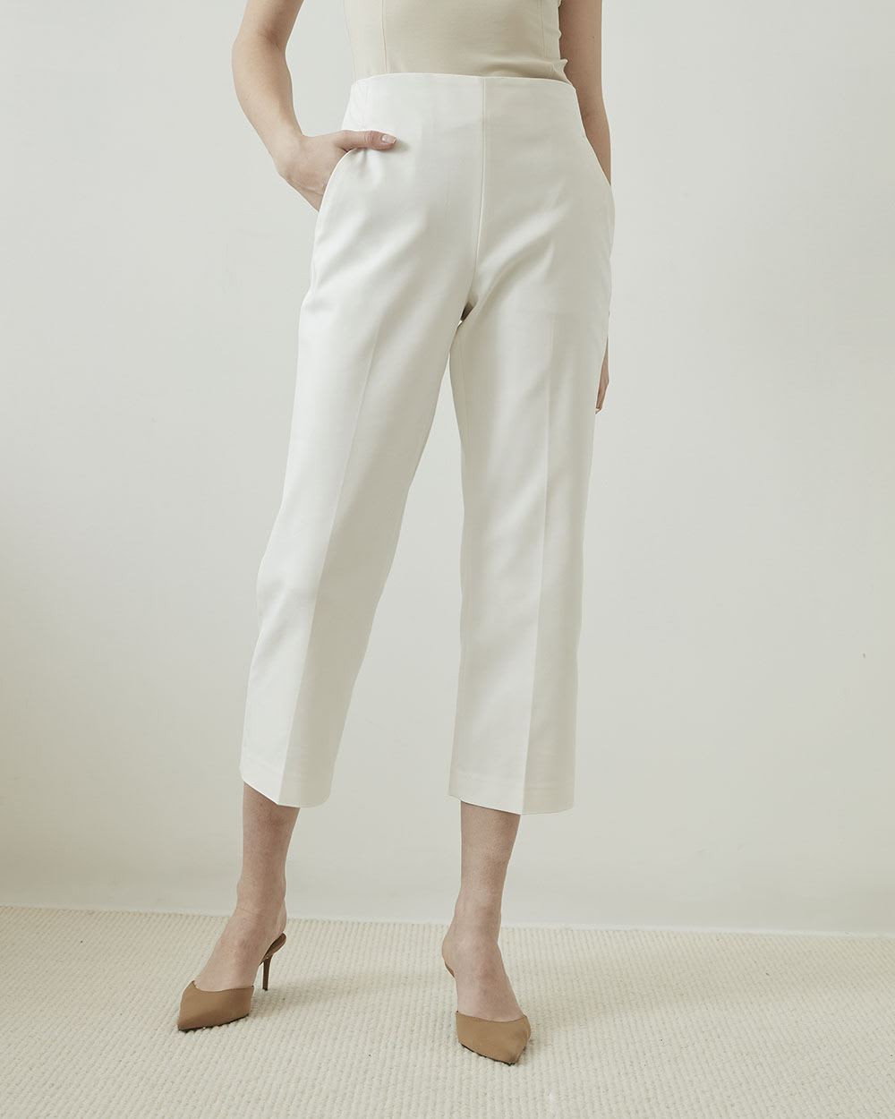 High-Rise Straight-Leg Crop Pant