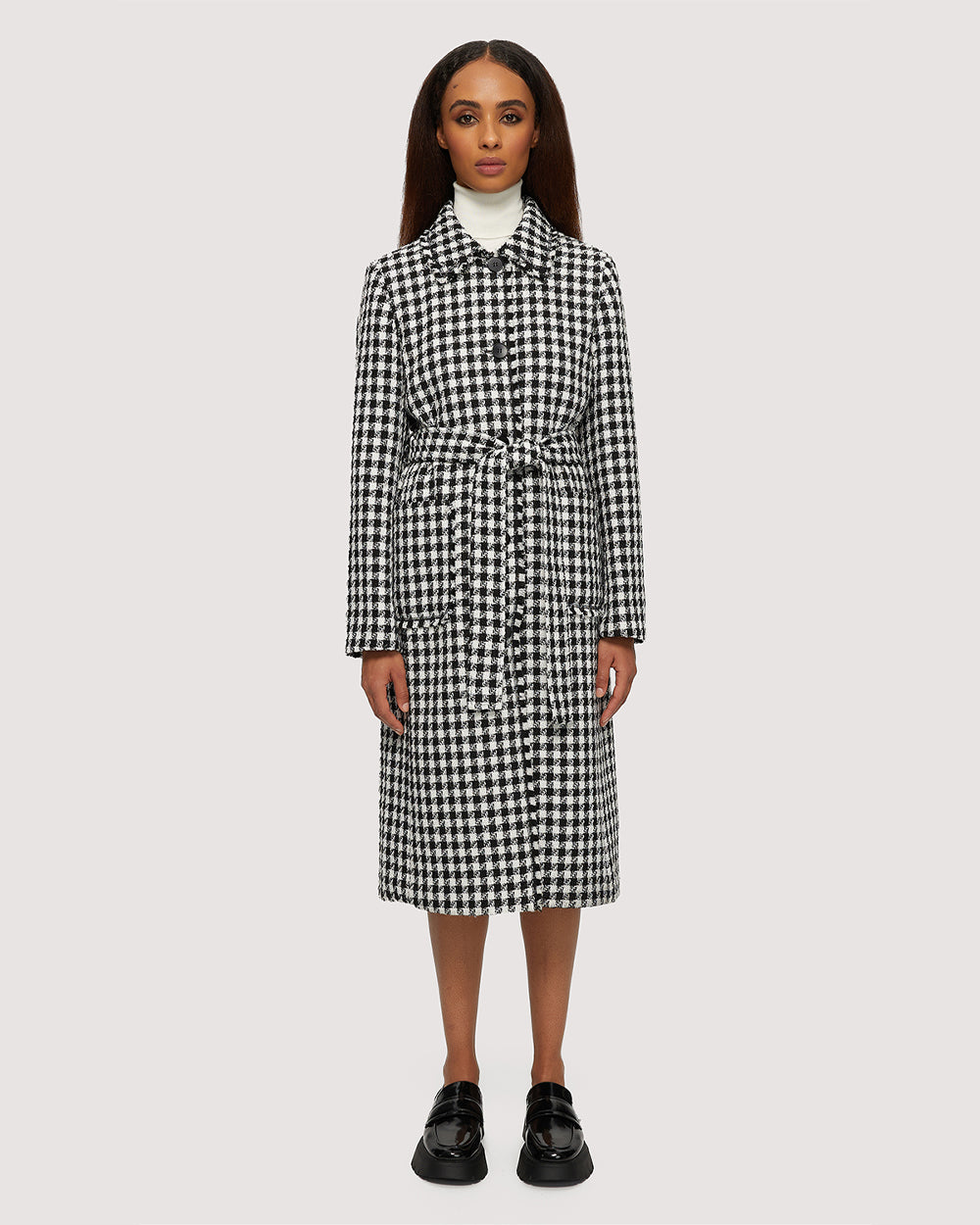 Noize - Una Women's Long Faux Wool Coat