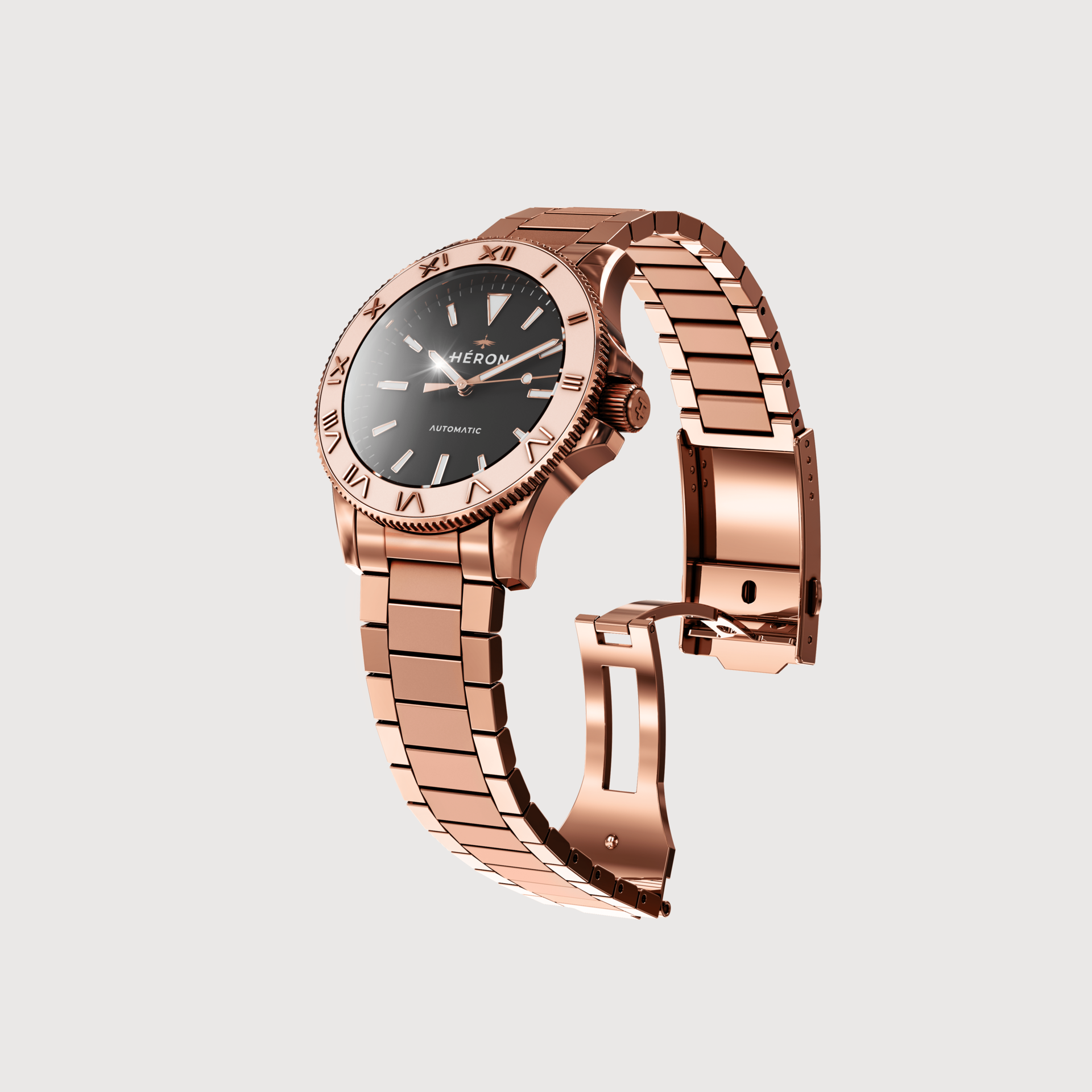 HERON WATCHES | GLADIATEUR MMLXV, ROSE ≡ BLACK