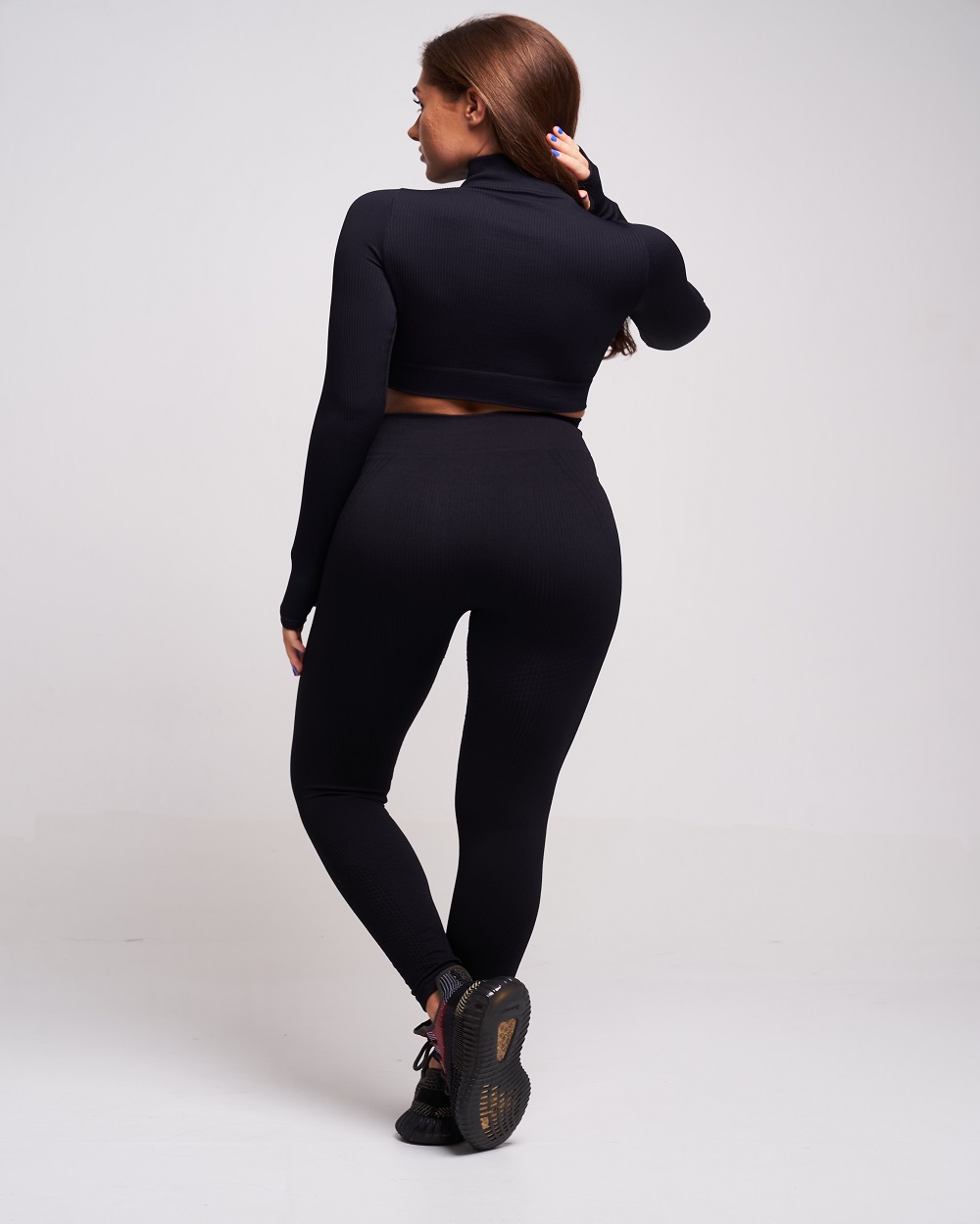 Twill Active - Zanelia Recycled Rib Long Sleeve Top - Black