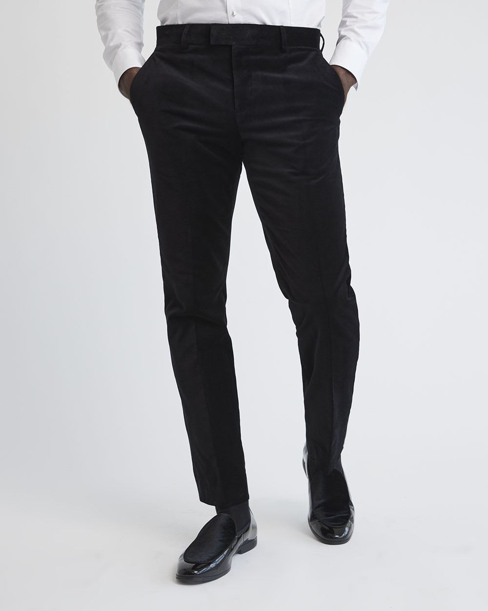 Tailored-Fit Velvet Suit Pant