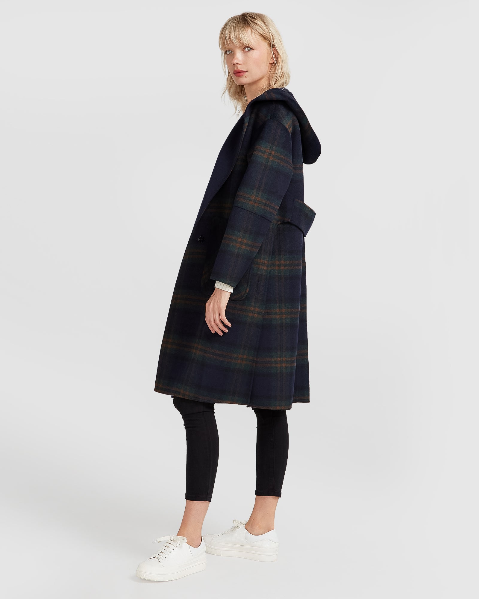 Belle & Bloom Walk This Way Wool Blend Oversized Coat
