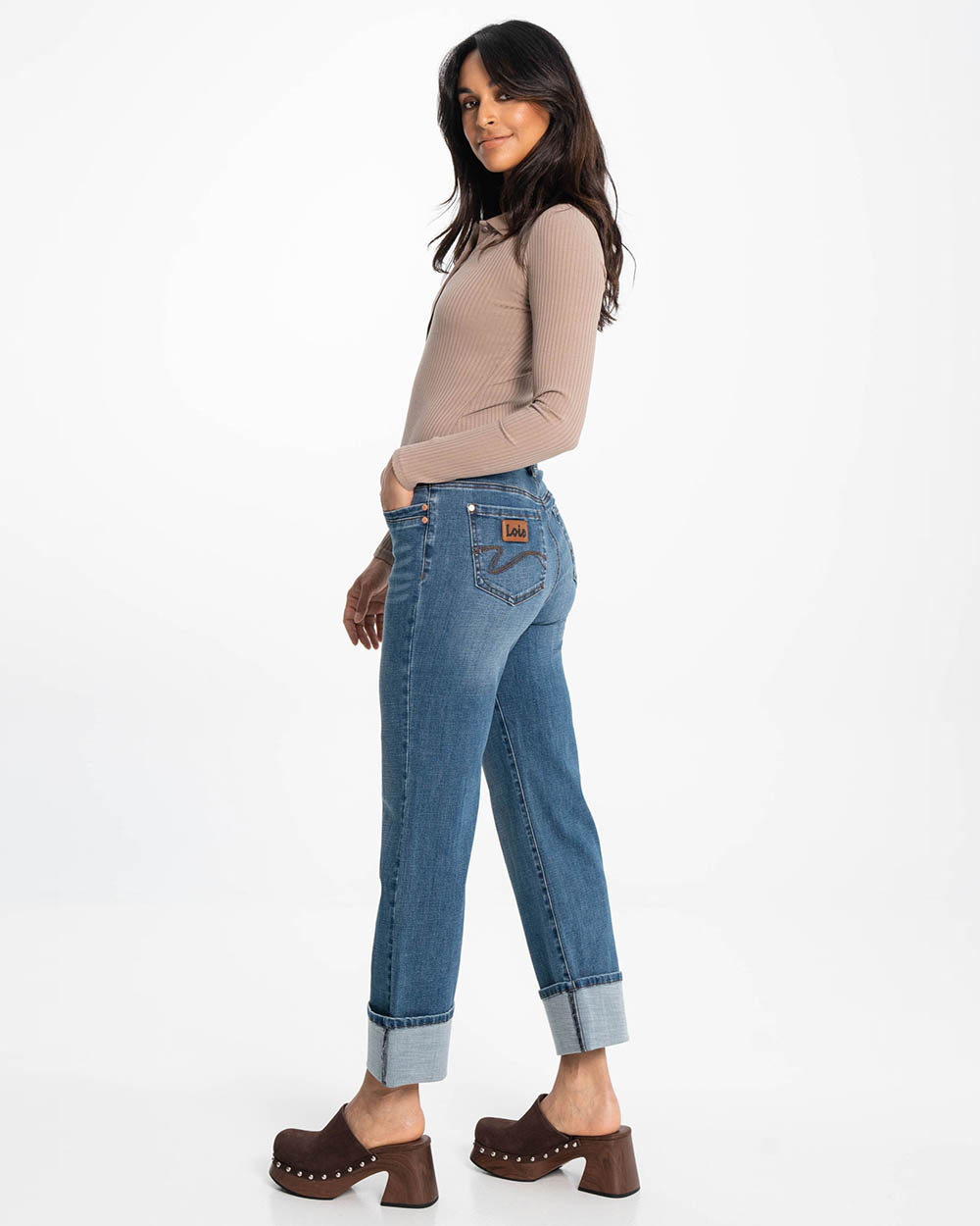 LOIS - Georgia Wide Denim Wash Jeans