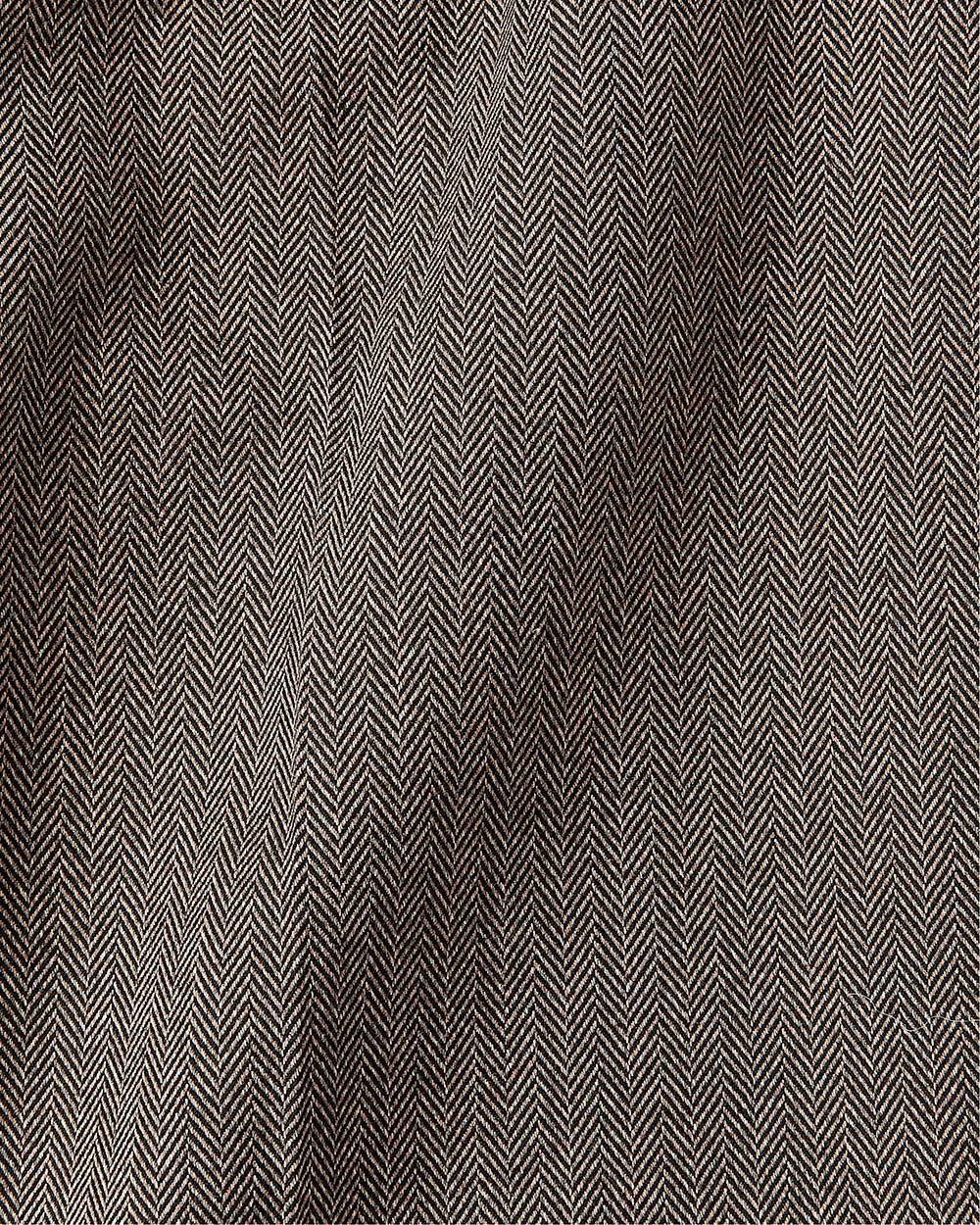 Wide-Leg Mid-Rise Herringbone Pant