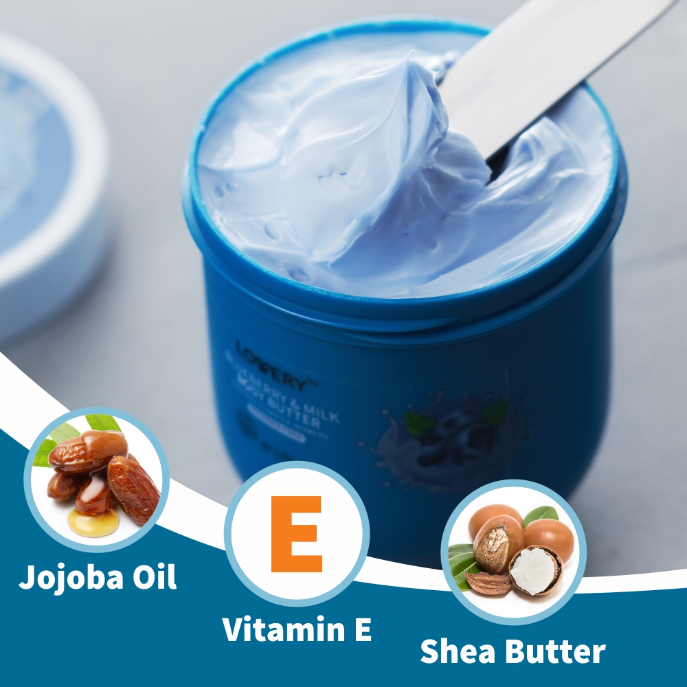 Lovery Blueberry Milk Whipped Body Butter - 2-pack Ultra-hydrating Body Cream