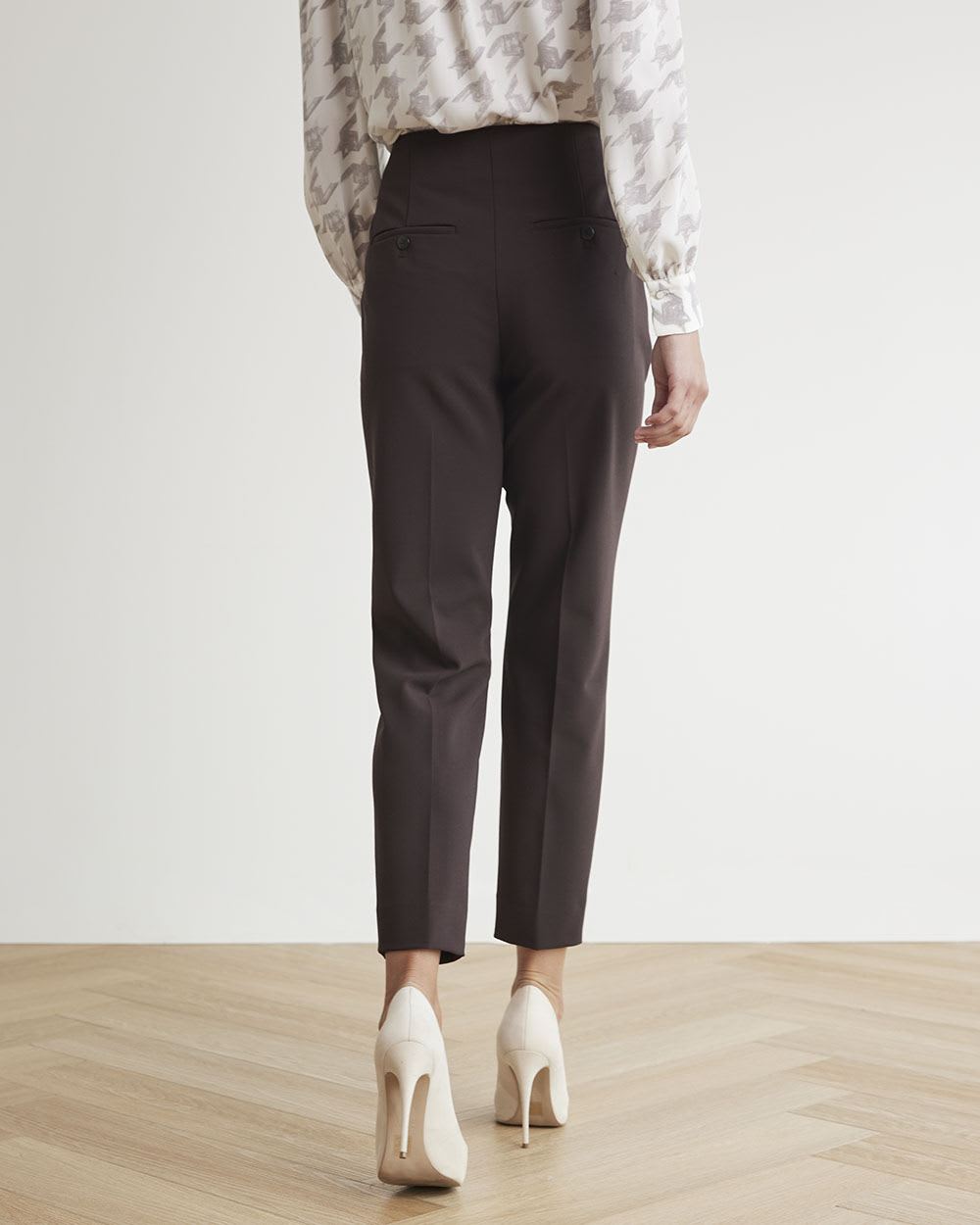 Heavy Twill Tapered-Leg High-Rise Ankle Pant - 28"