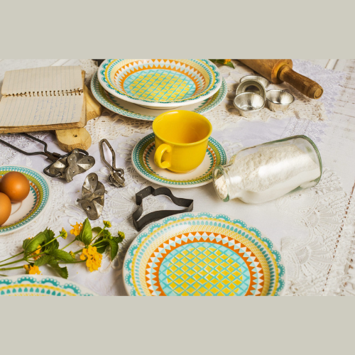 Oxford Floreal Bilro 20 Pieces Dinnerware Set Service for 4