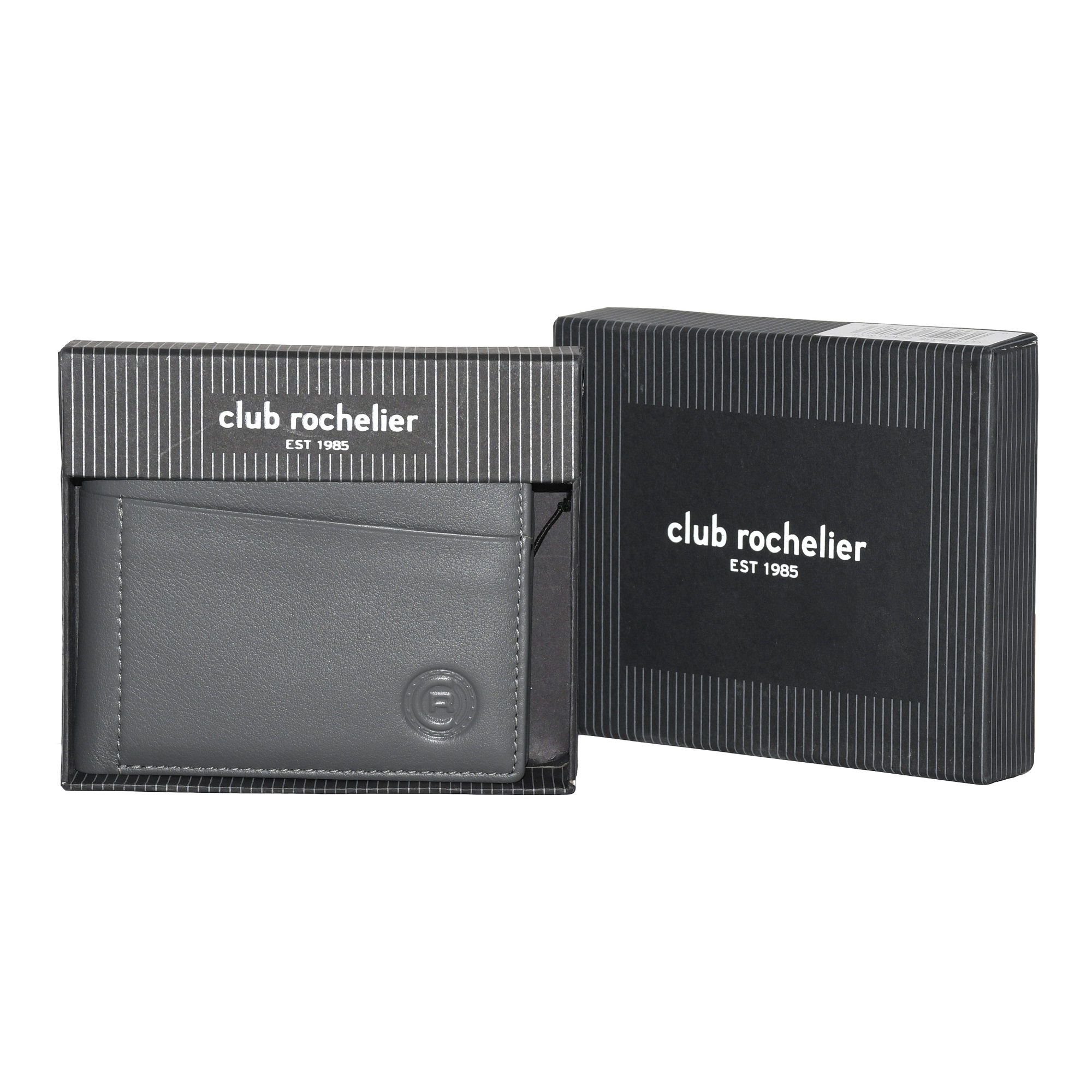 Club Rochelier Men's Slim Wallet with Zippered Pocket