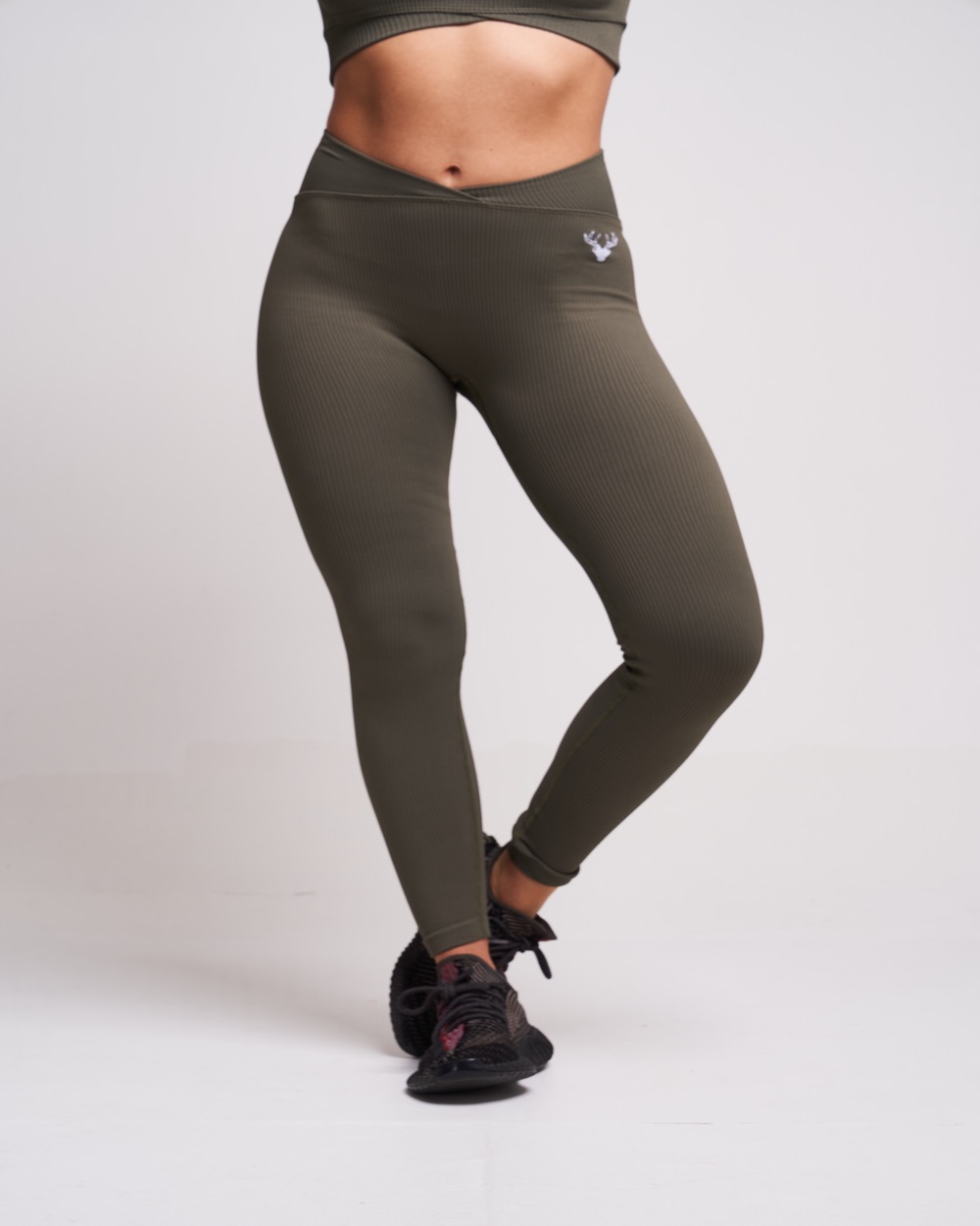 Twill Active - Evlan Recycled Rib Criss Cross Legging - Petrol