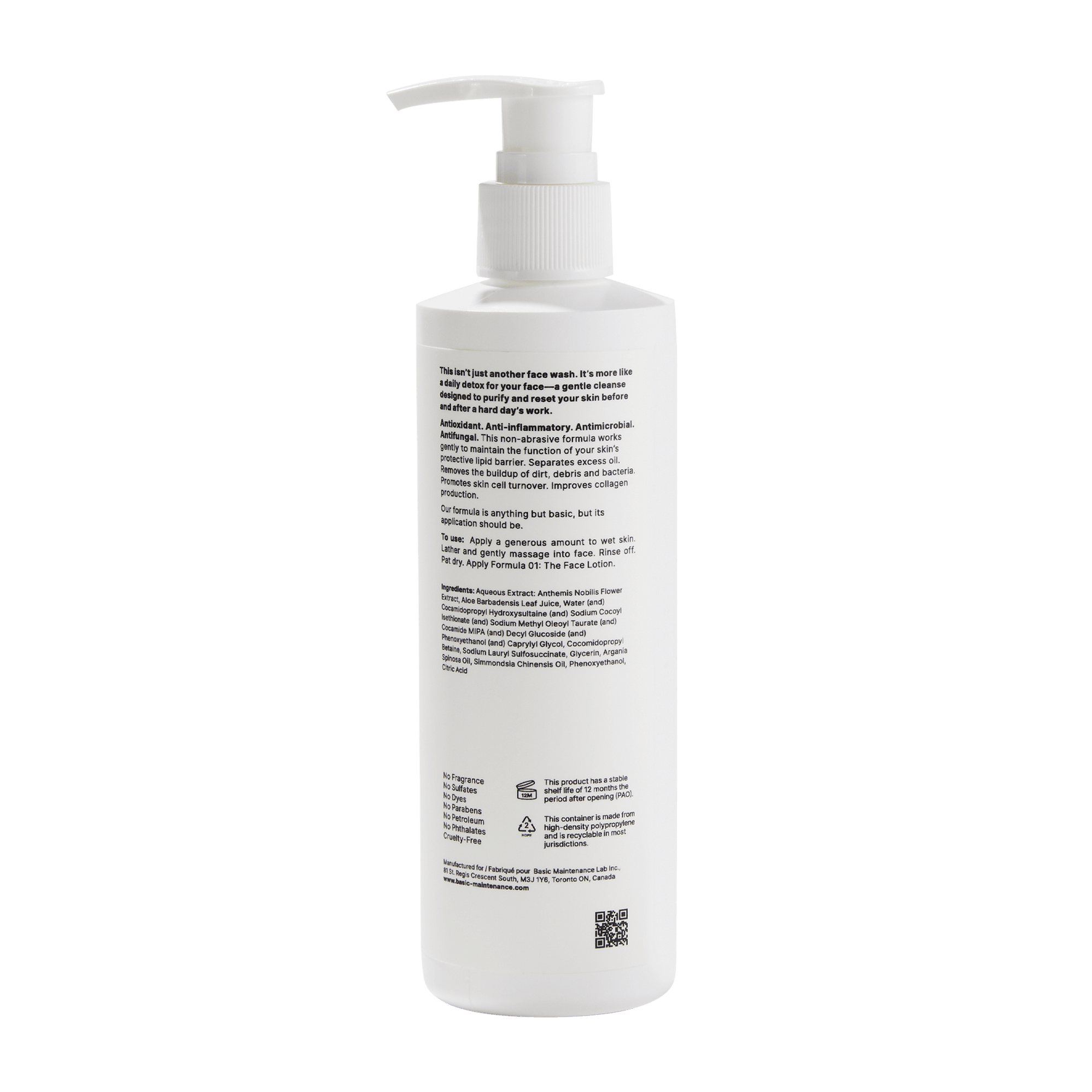 Basic Maintenance Lab - Formula 02: The Face Wash