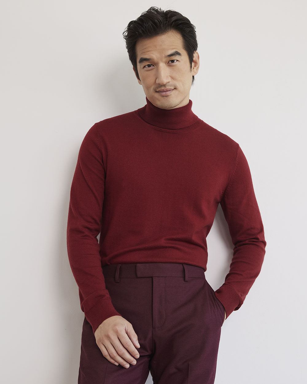 Basic Long-Sleeve Turtleneck Sweater