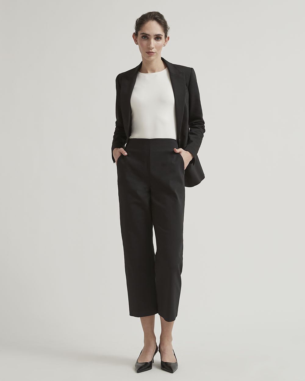 High-Rise Straight-Leg Crop Pant
