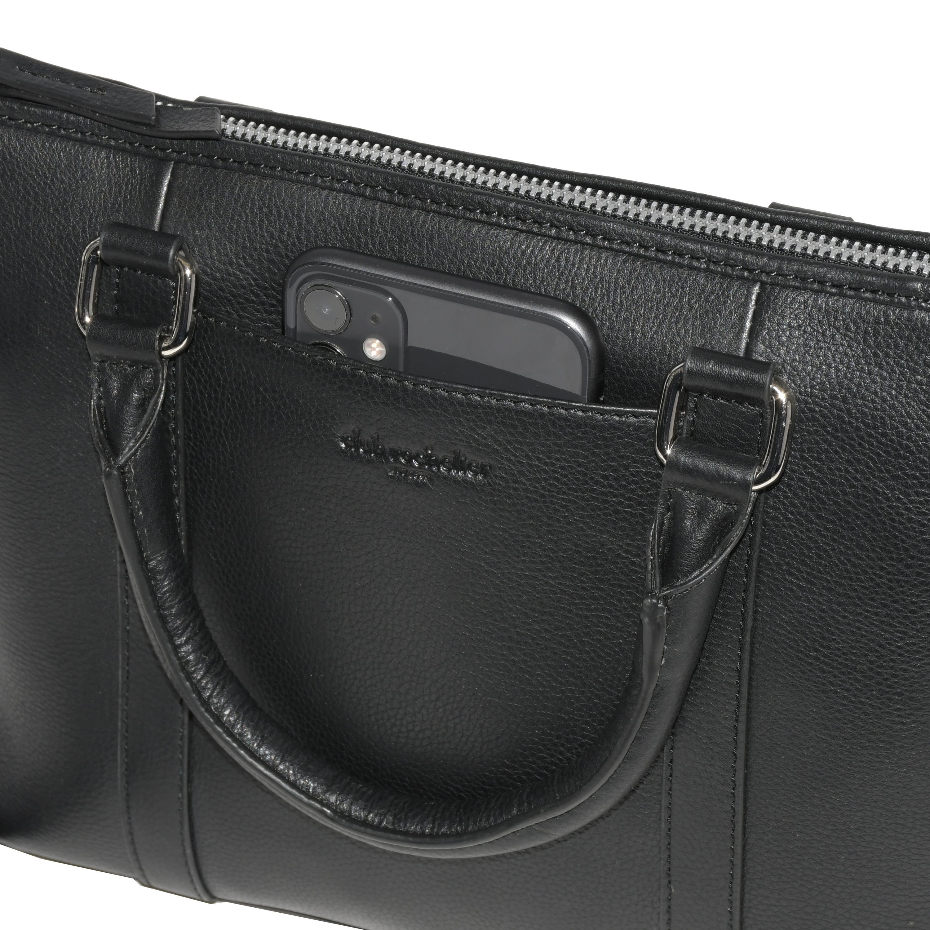 Club Rochelier Leather Crossbody with Top Handles