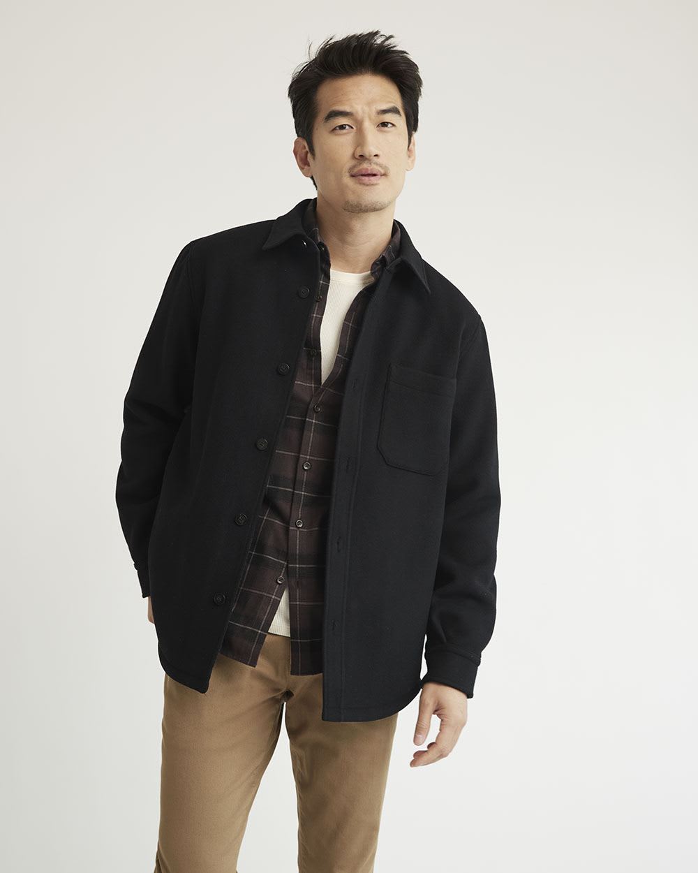 Solid Wool Overshirt