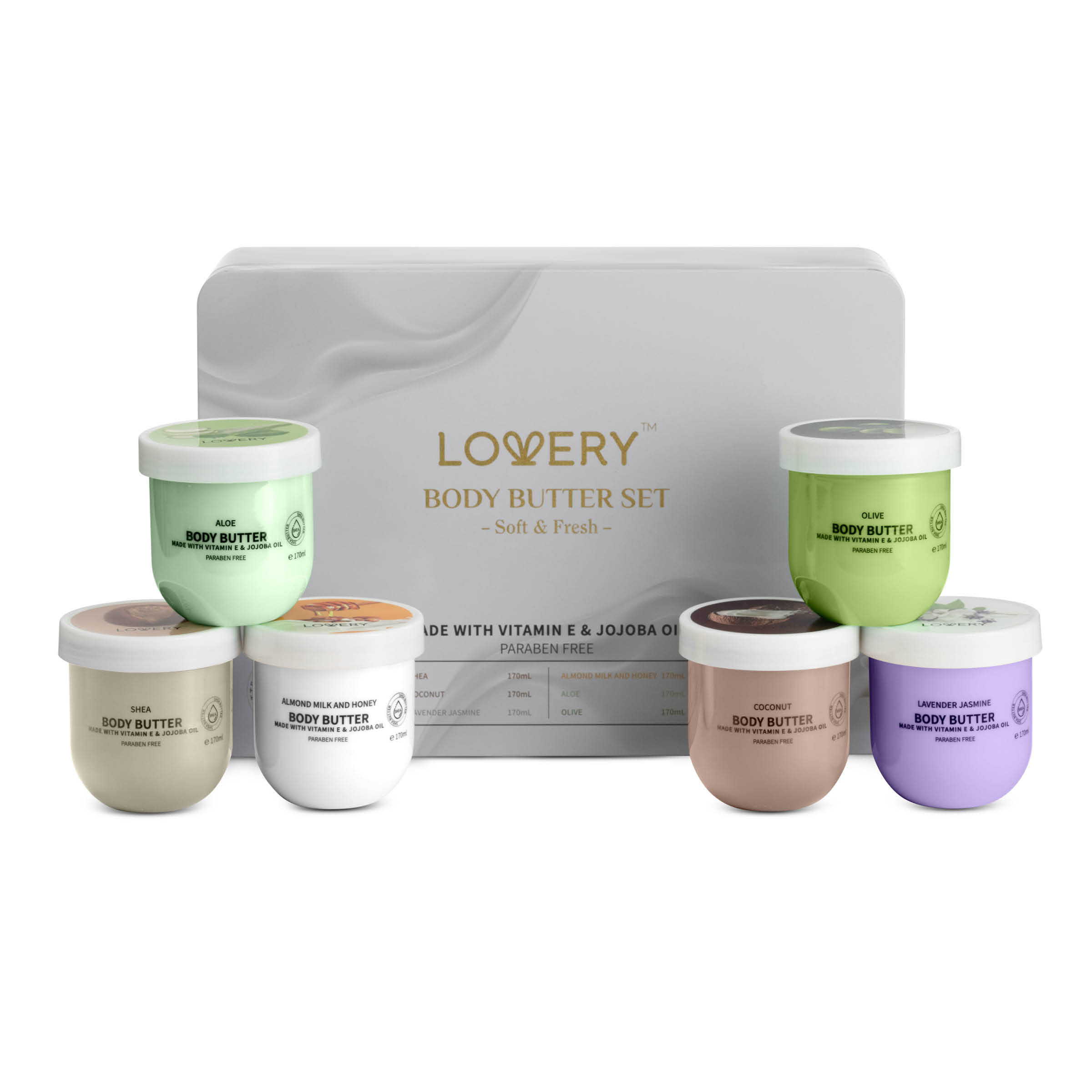 Lovery Whipped Body Butter Scented Body Lotion Set - 36 Ounces With Shea Butter