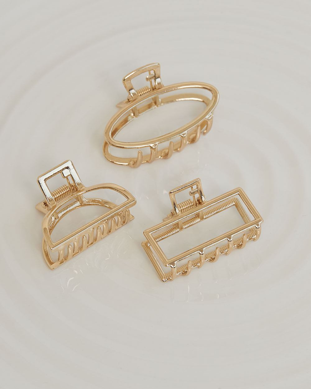 Small Metal Hair Grippers, Set of 3