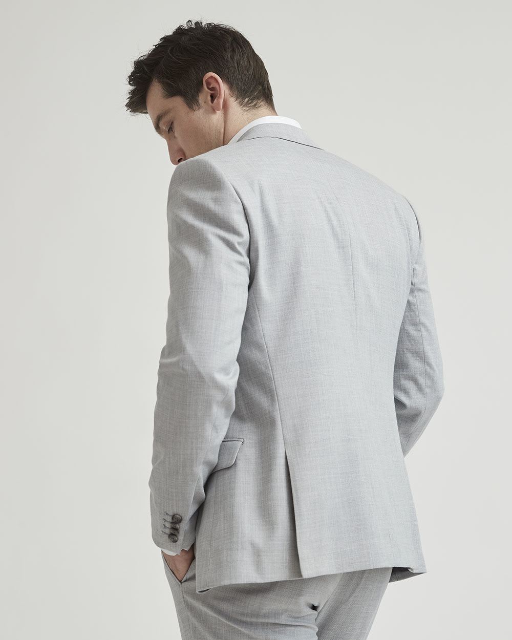 Regular-Fit Essential Light Grey Suit Blazer