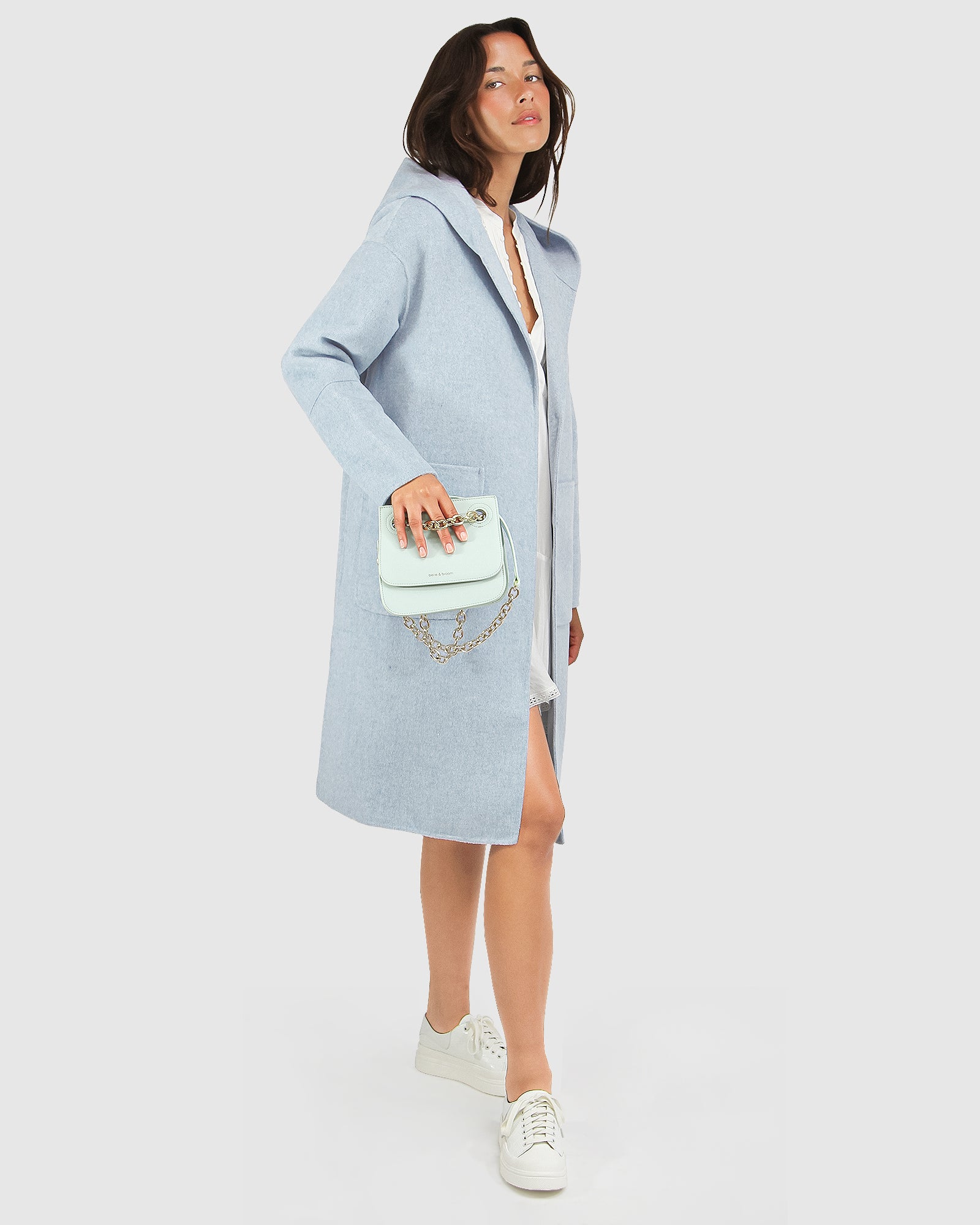 Belle & Bloom Walk This Way Wool Blend Oversized Coat