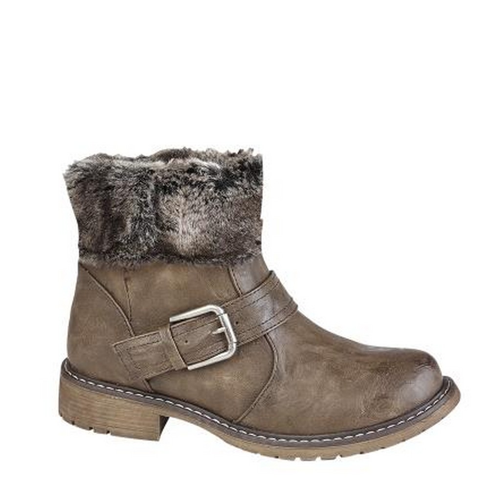 Cipriata - Womens/Ladies Andreana Press Stud Fold Down Biker Style Leather Boot