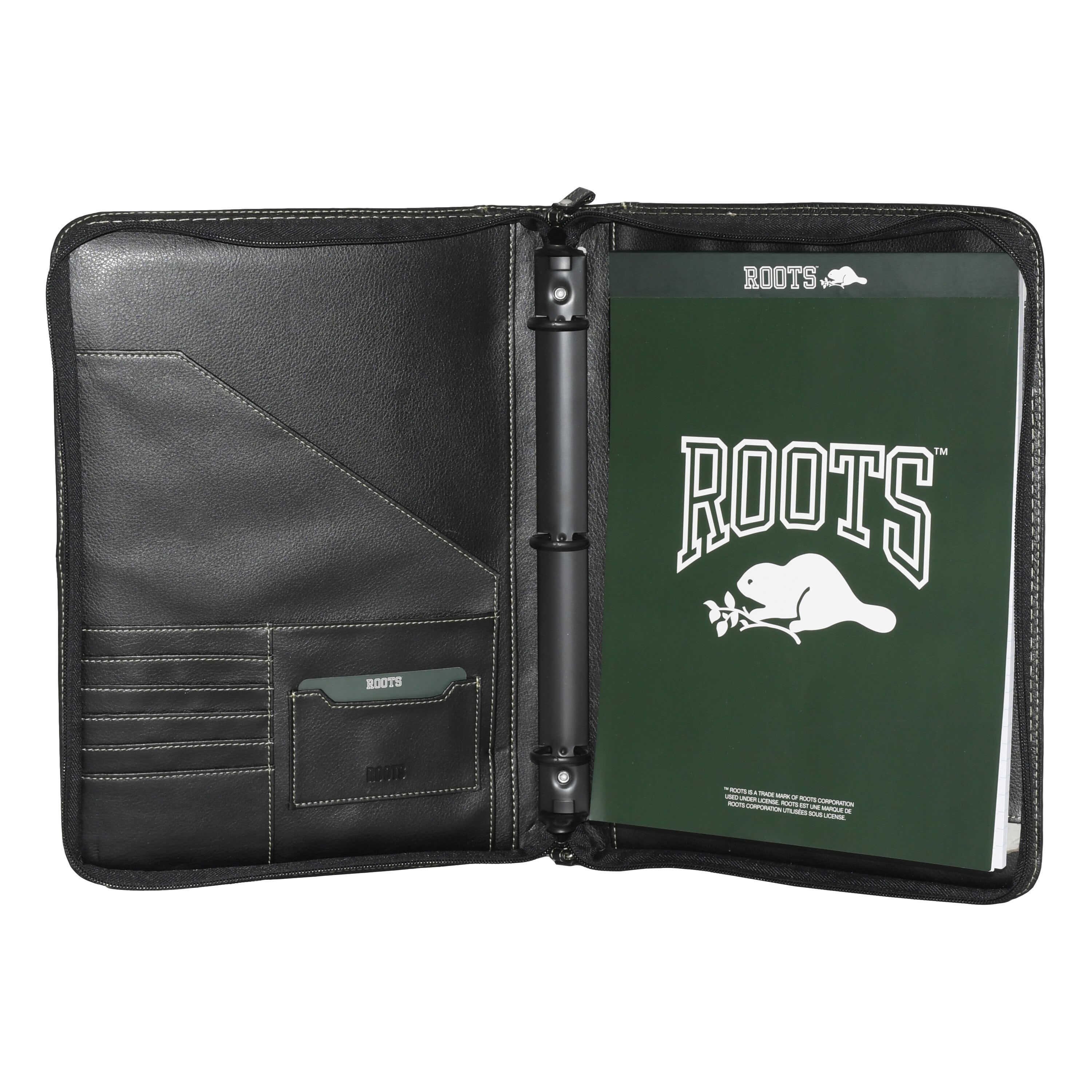 Roots Portfolio with Zipper Round and Magnetic Closure