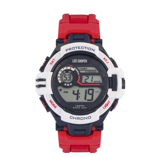 LEE COOPER-Digital Blue 48mm watch w/LCD Display Dial