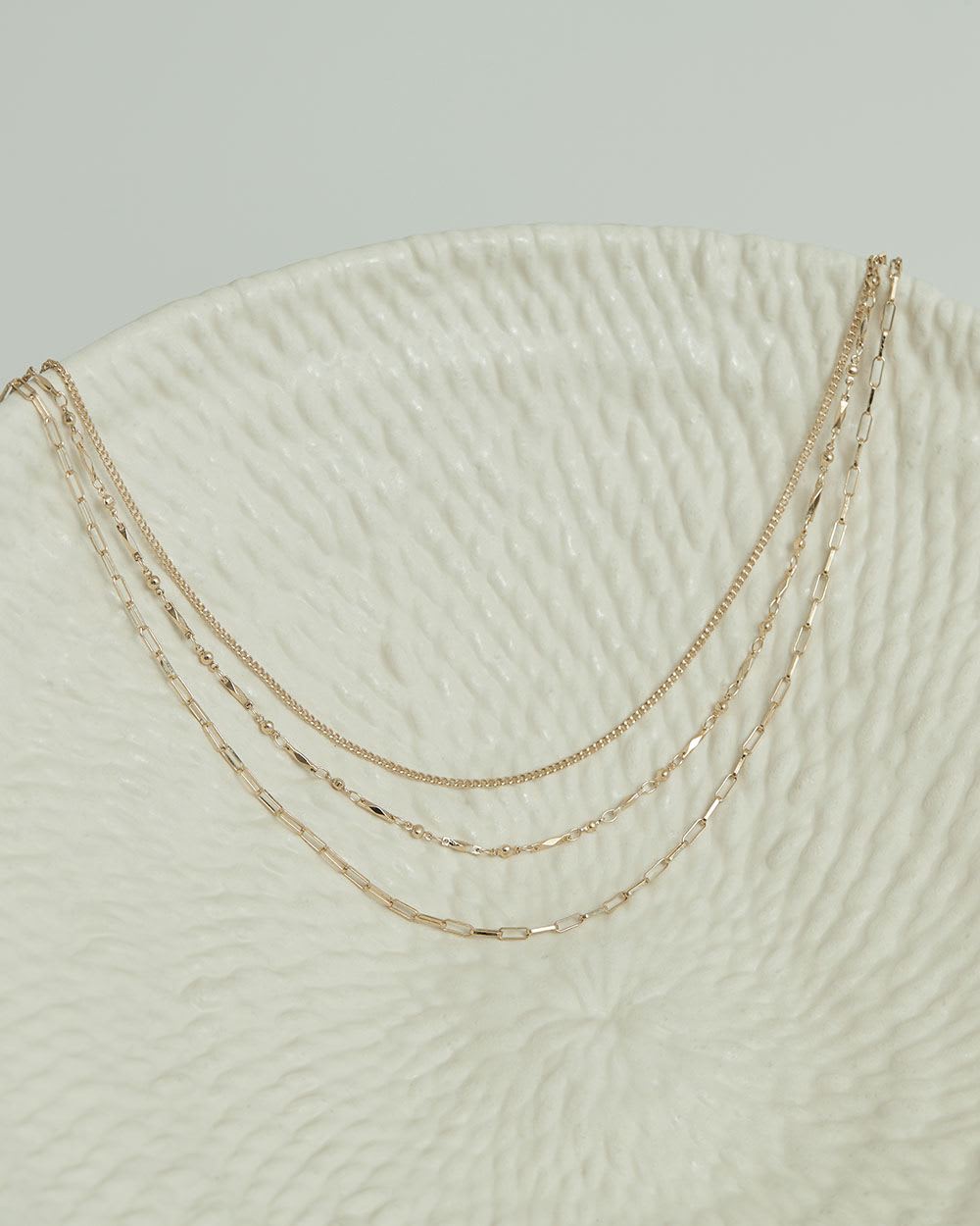 Three-Row Chain Necklace