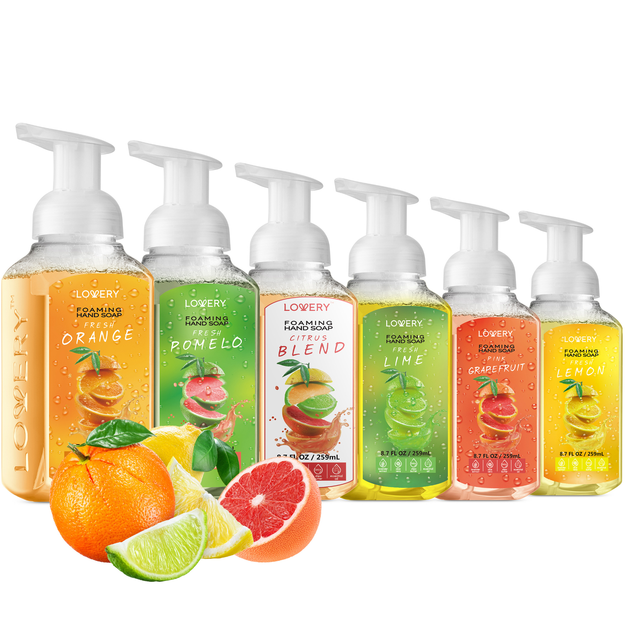 Lovery Foaming Hand Soap - Pack Of 6 - Moisturizing Hand Soap - Citrus