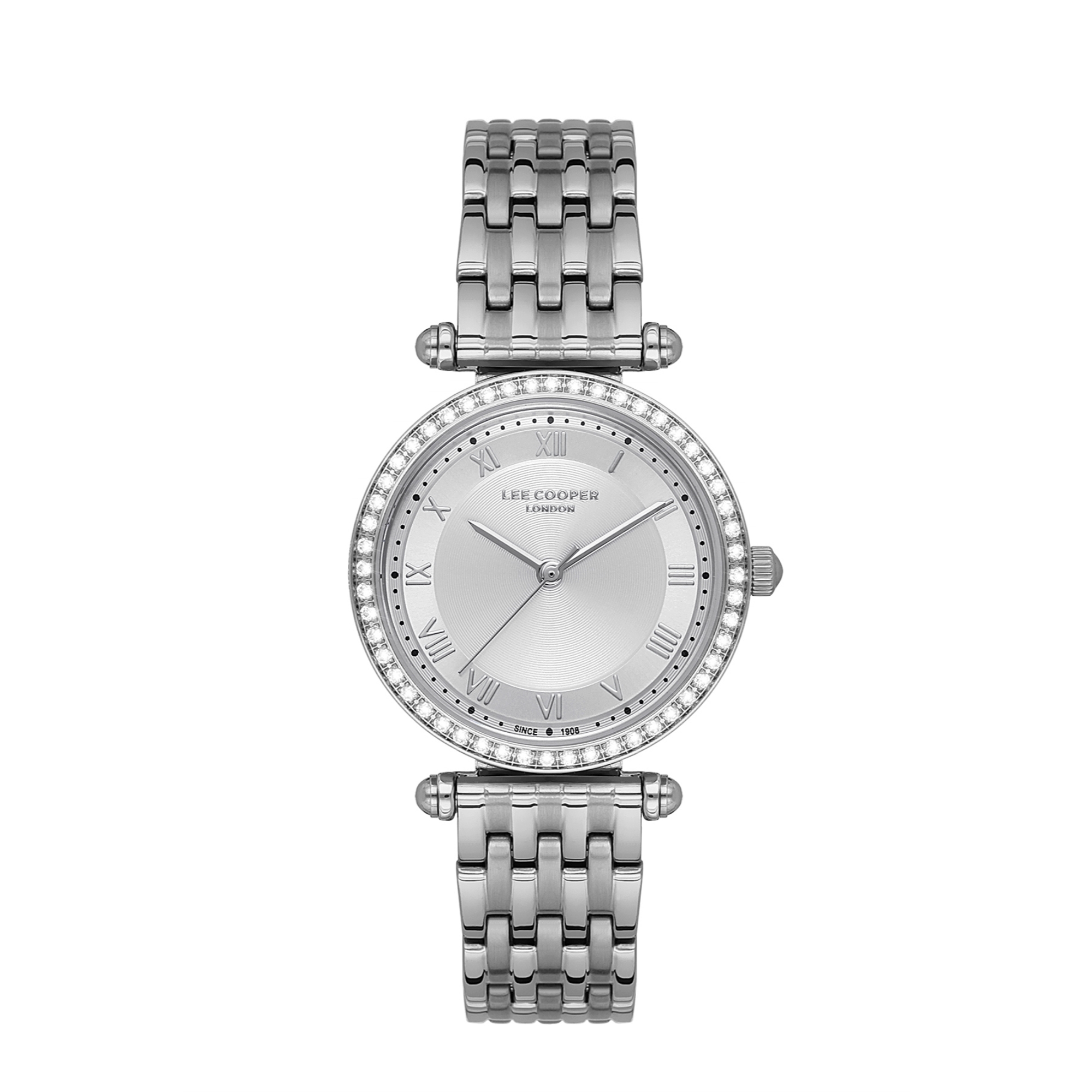 LEE COOPER-Women's Silver 32mm watch w/Silver Dial