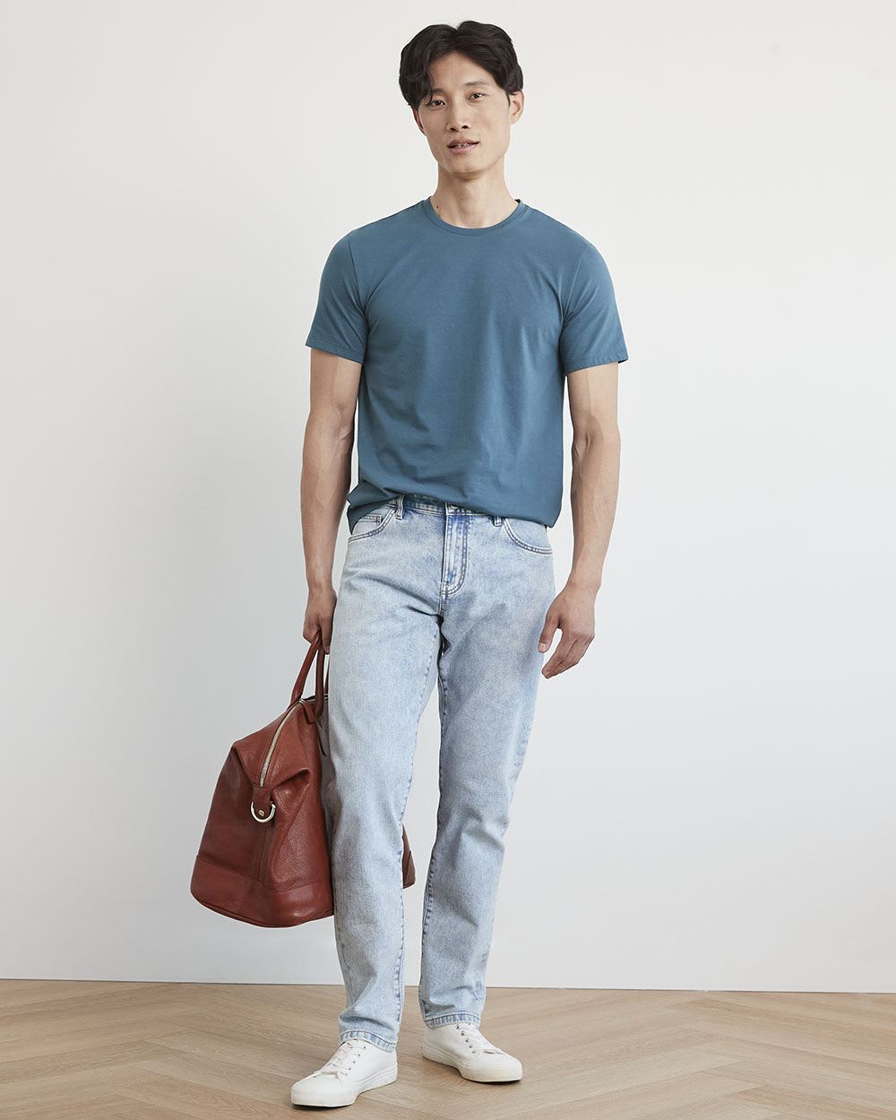 Short-Sleeve Crew-Neck Solid Tee