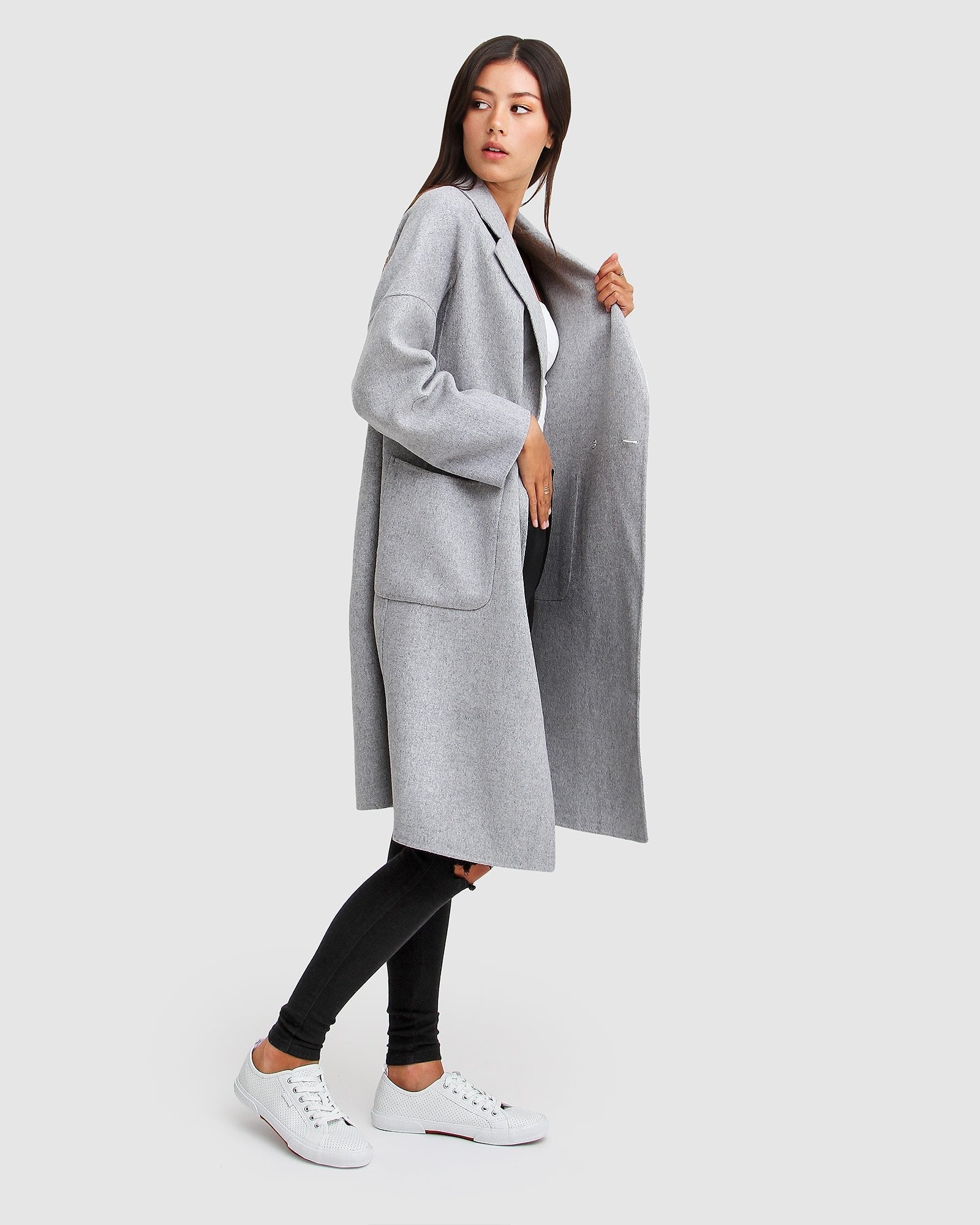 Belle & Bloom Publisher Double Breasted Wool Blend Coat