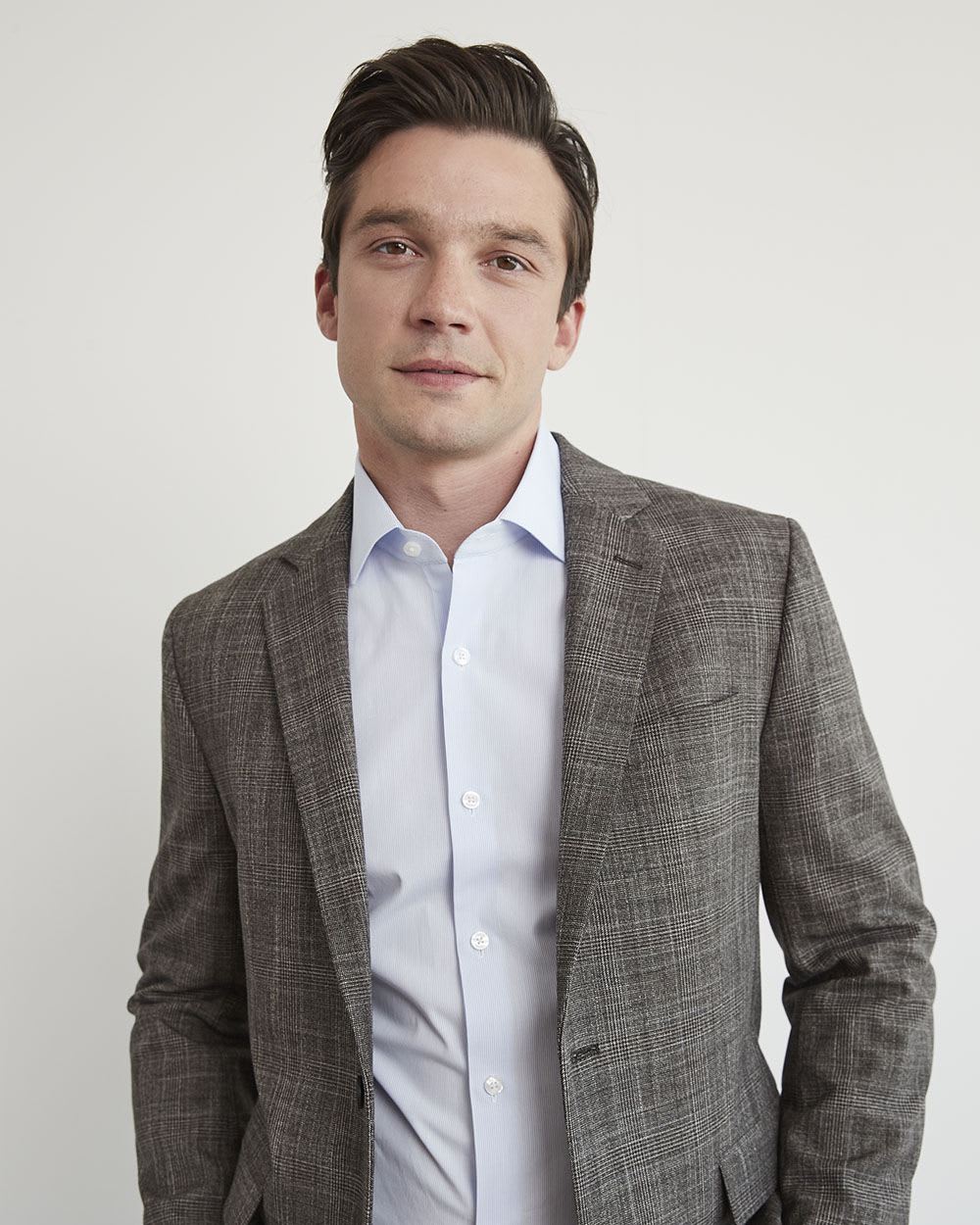 Slim-Fit Plaid Blazer