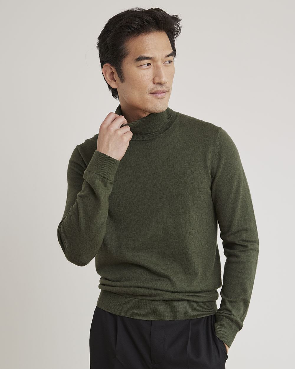 Basic Long-Sleeve Turtleneck Sweater