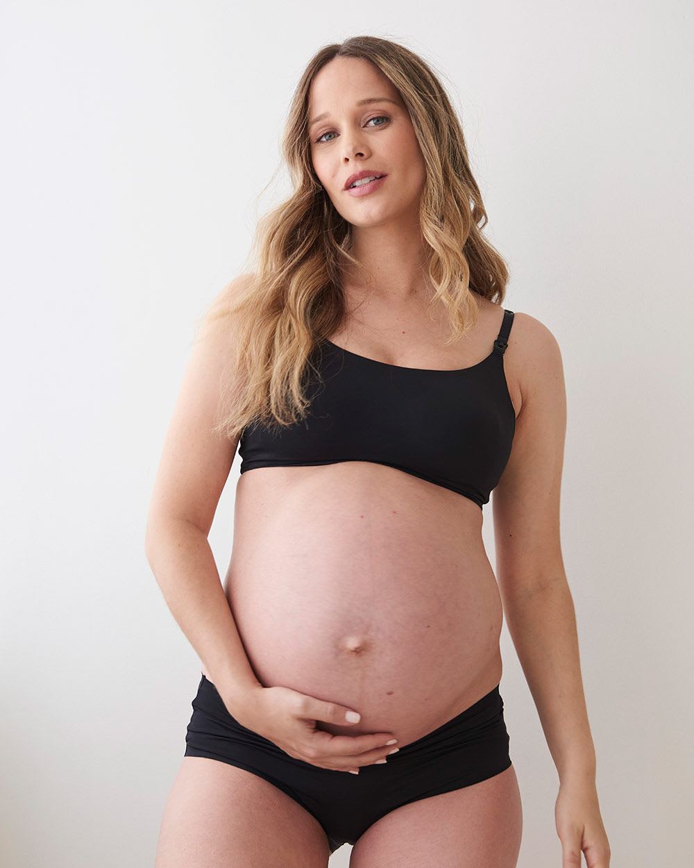 Microfibre Scoop-Neck Nursing Bra - Thyme Maternity