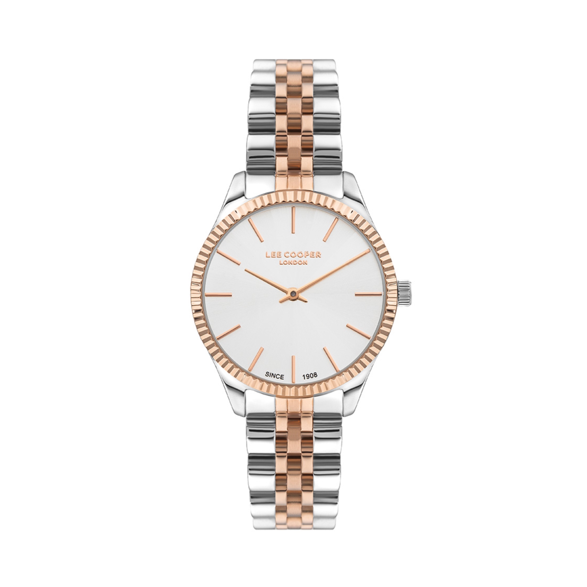 LEE COOPER-Women's Silver 35mm watch w/Blue Dial