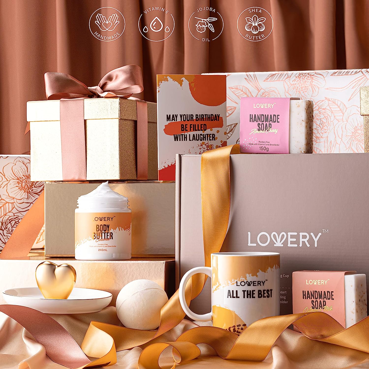 Lovery Happy Birthday Spa Gift Set - Unique Personalized Gifts - Thank You & Inspirational Gift