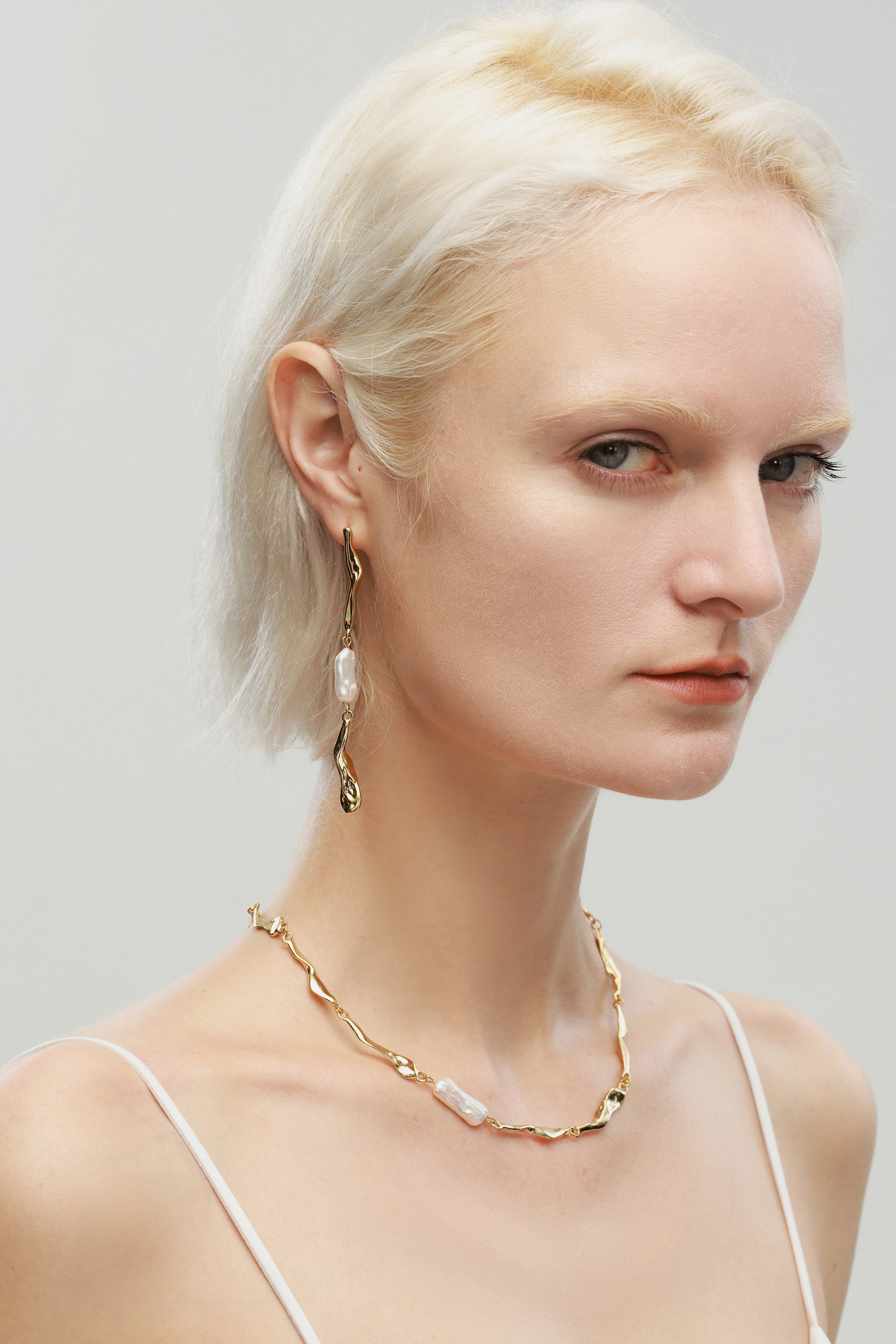 Classicharms-Molten Baroque Pearl Necklace