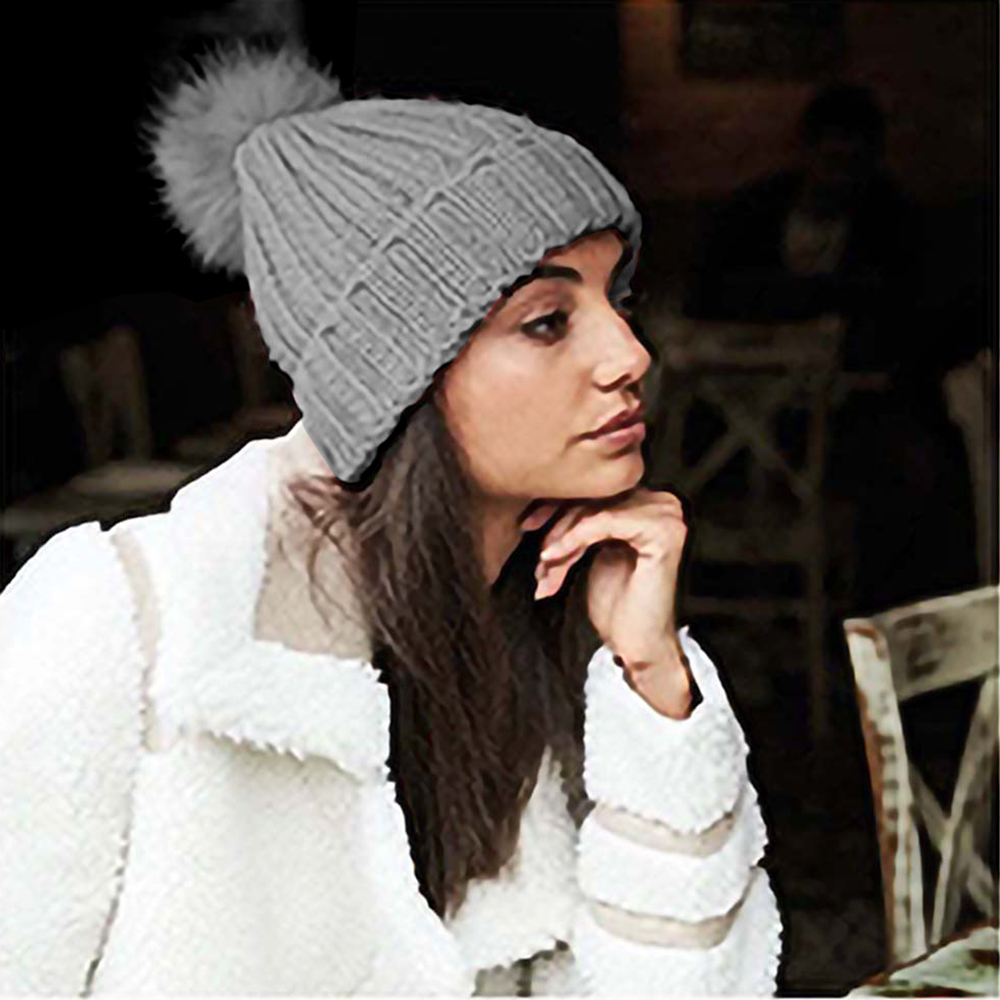 Beechfield - Unisex Verbier Fur Pom Pom Chunky Beanie