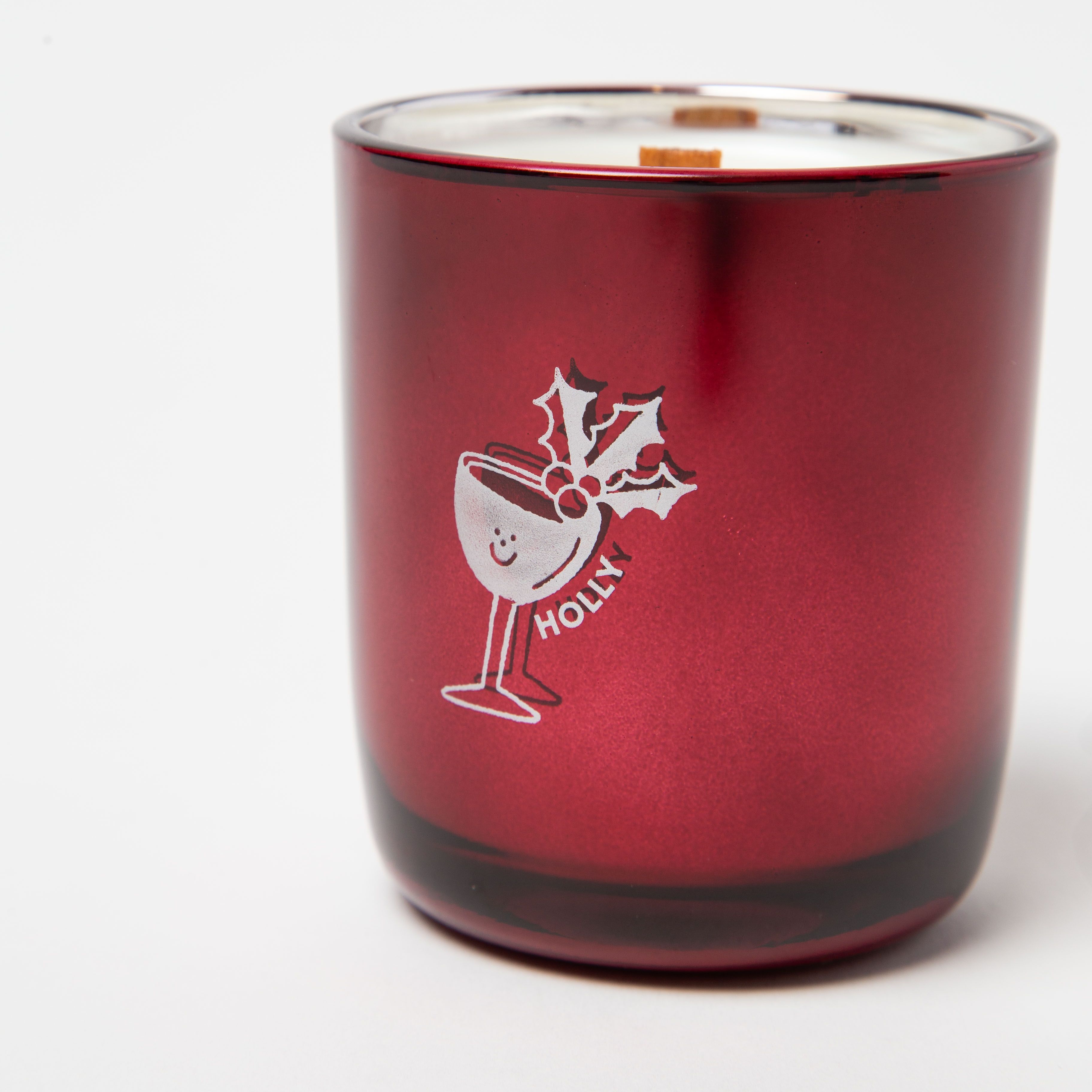 Milk Jar Holly Candle | Cranberry, Clove & Pine 8oz