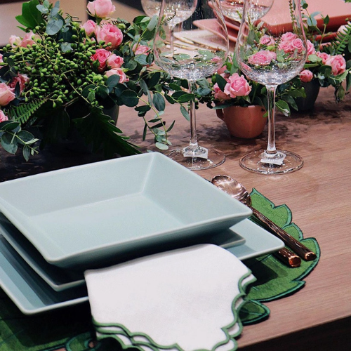 Oxford Quartier Mint 20 Pieces Dinnerware Set Service for 4 - Satin Effect